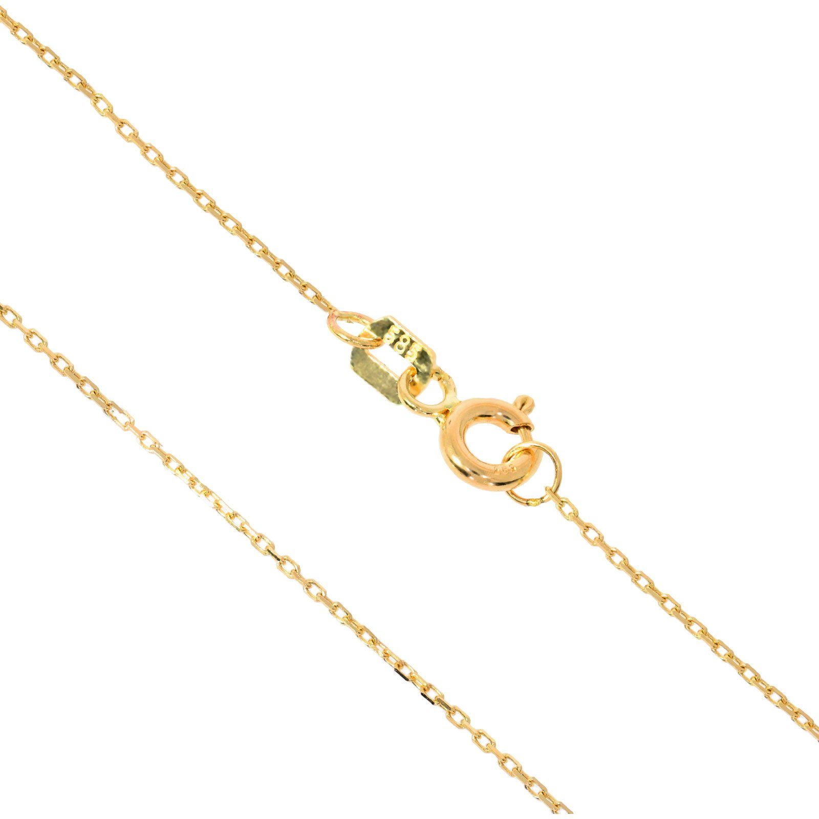 Damen Schmuck Stella-Jewellery Kette mit Anhänger 585er Gelbgold Kette mit Herz Anhänger Zirkonia (inkl. Etui), Collierkette mit