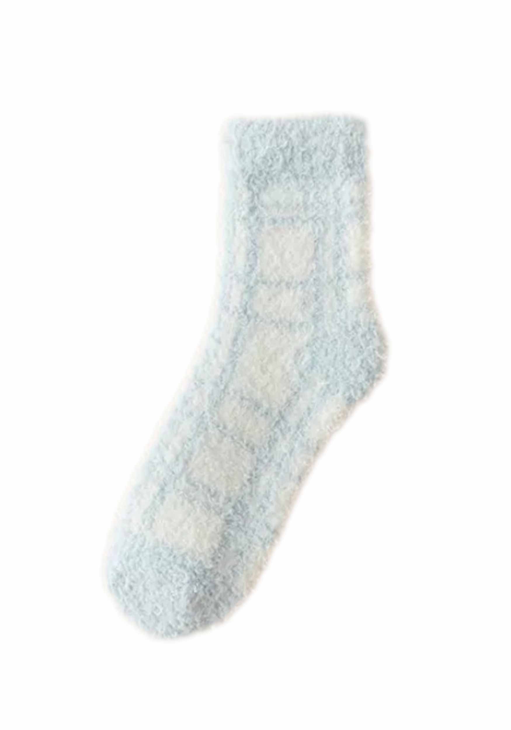 MAGICSHE Warm Verdickt und Thermosocken Plüschsocken (2-Paar) Flauschig Hellblau Wintersocken