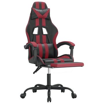 vidaXL Gaming-Stuhl Gaming-Stuhl mit Fußstütze Schwarz und Weinrot Kunstleder (1 St)