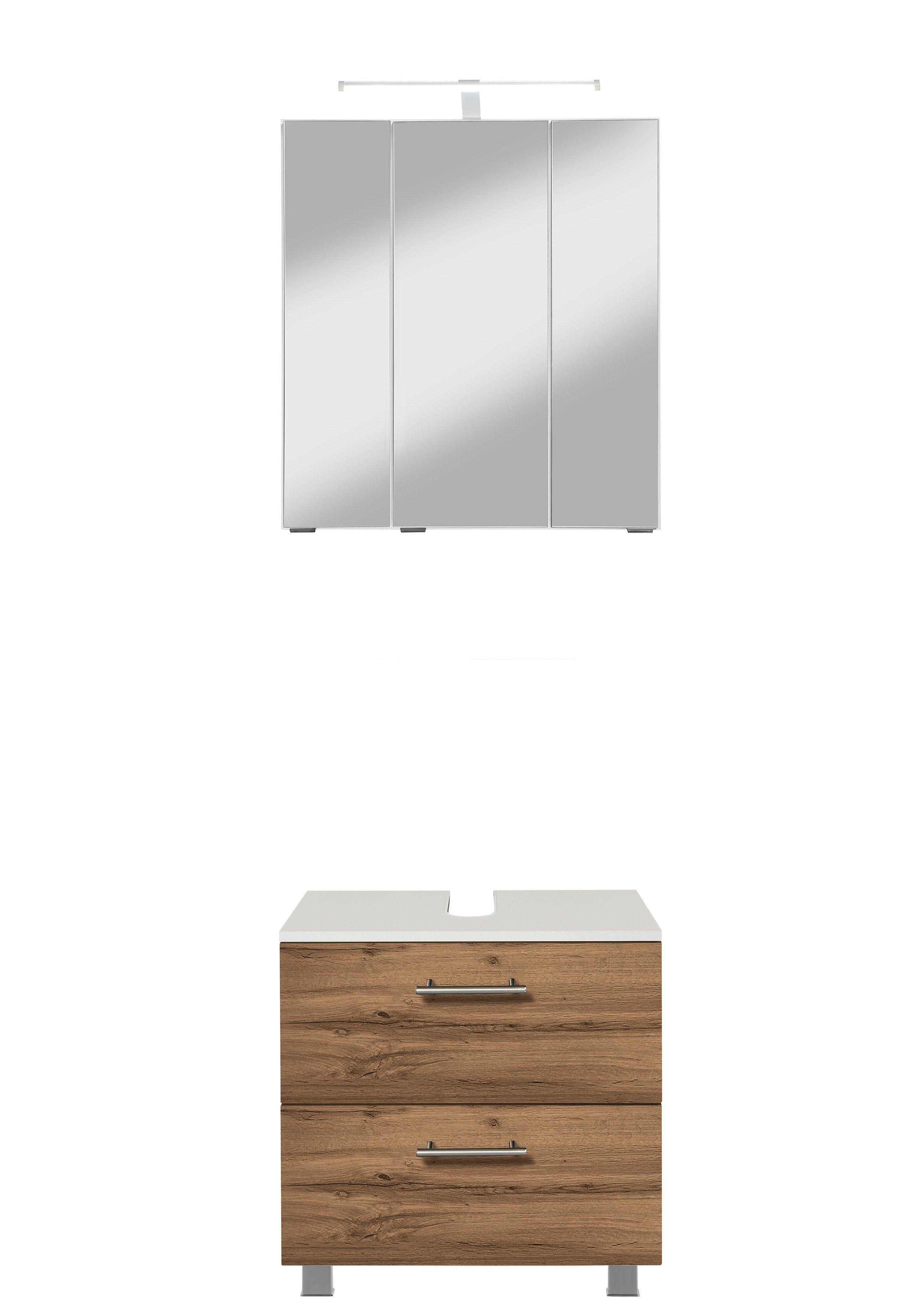 welltime Badmöbel-Set "Trento", Badezimmer-Set, Waschbeckenunterschrank, Sp günstig online kaufen