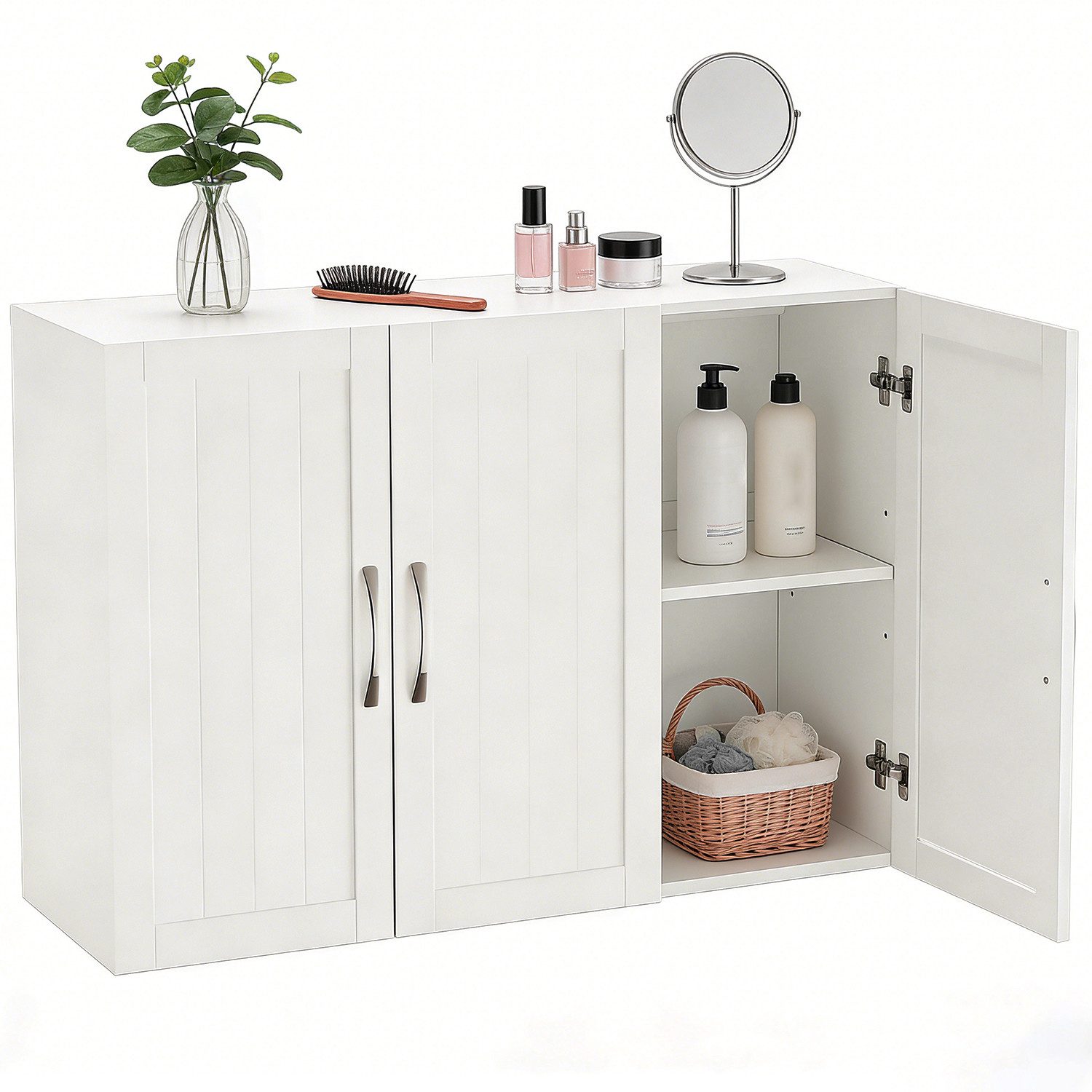 DUMOS Badkommode Badezimmerschrank mit 3 Türen