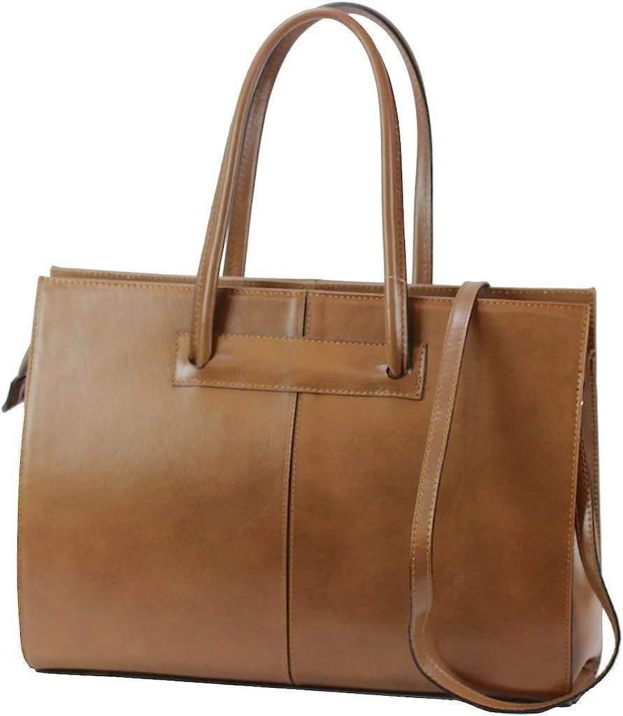 BZNA Aktentasche Jil Designer Business Damen Ledertasche Schultertasche Shopper DIN A4