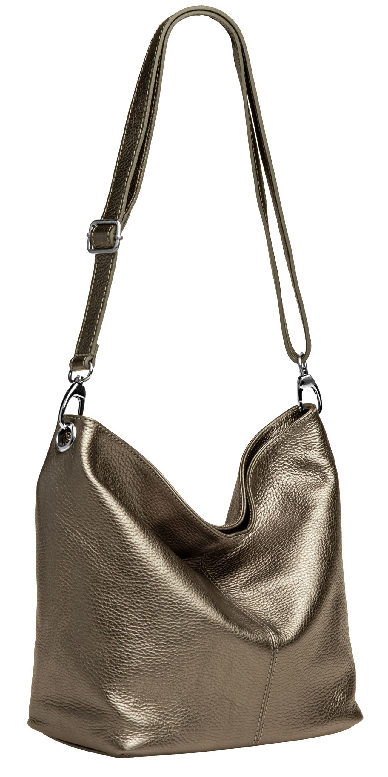 Caspar Schultertasche Klassische Damen Leder Handtasche günstig online kaufen