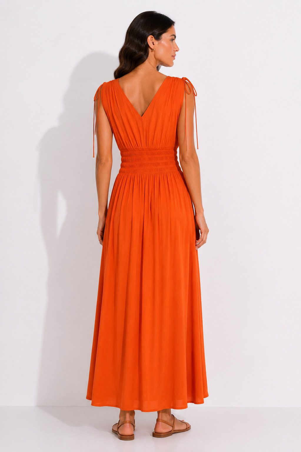 ITALY VIBES Sommerkleid - sommerliches Maxikleid in kräftigen Farben und Smokbund für Damen