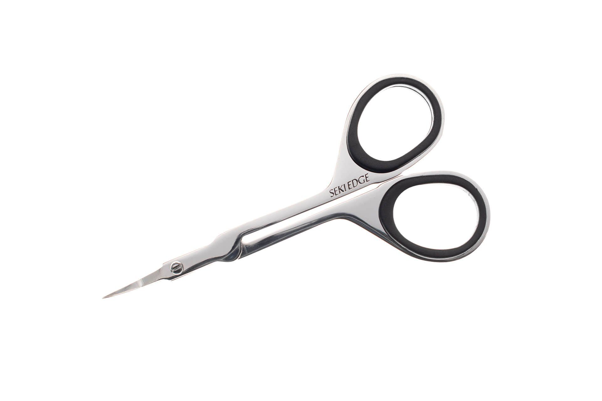 Seki EDGE Augenbrauenschere Kosmetikschere aus rostfreiem Edelstahl SS-907 9.5x4.9x0.4 cm, handgeschärftes Qualitätsprodukt aus Japan