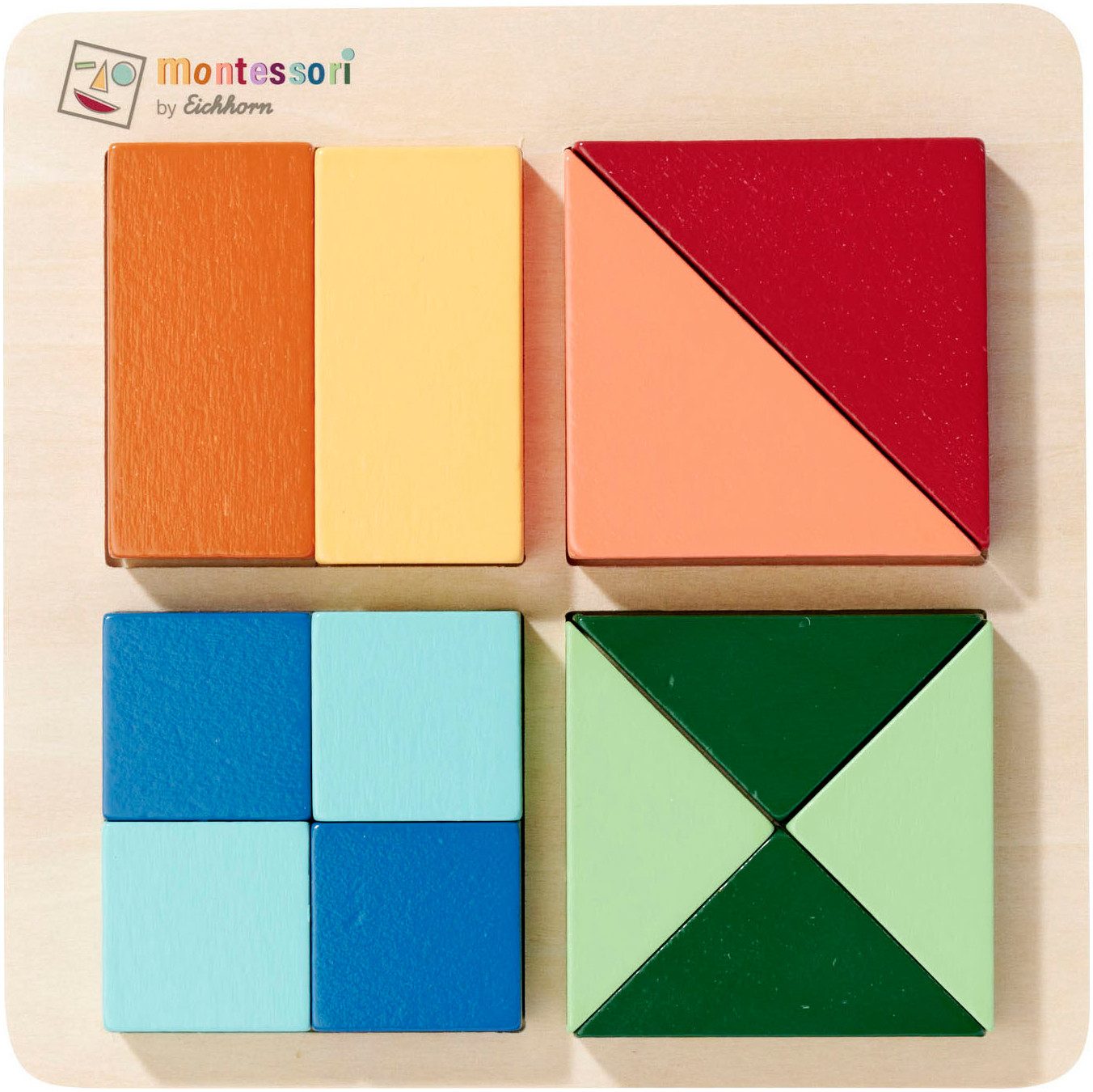 Eichhorn Puzzle Montessori Formenpuzzle, 12 Puzzleteile