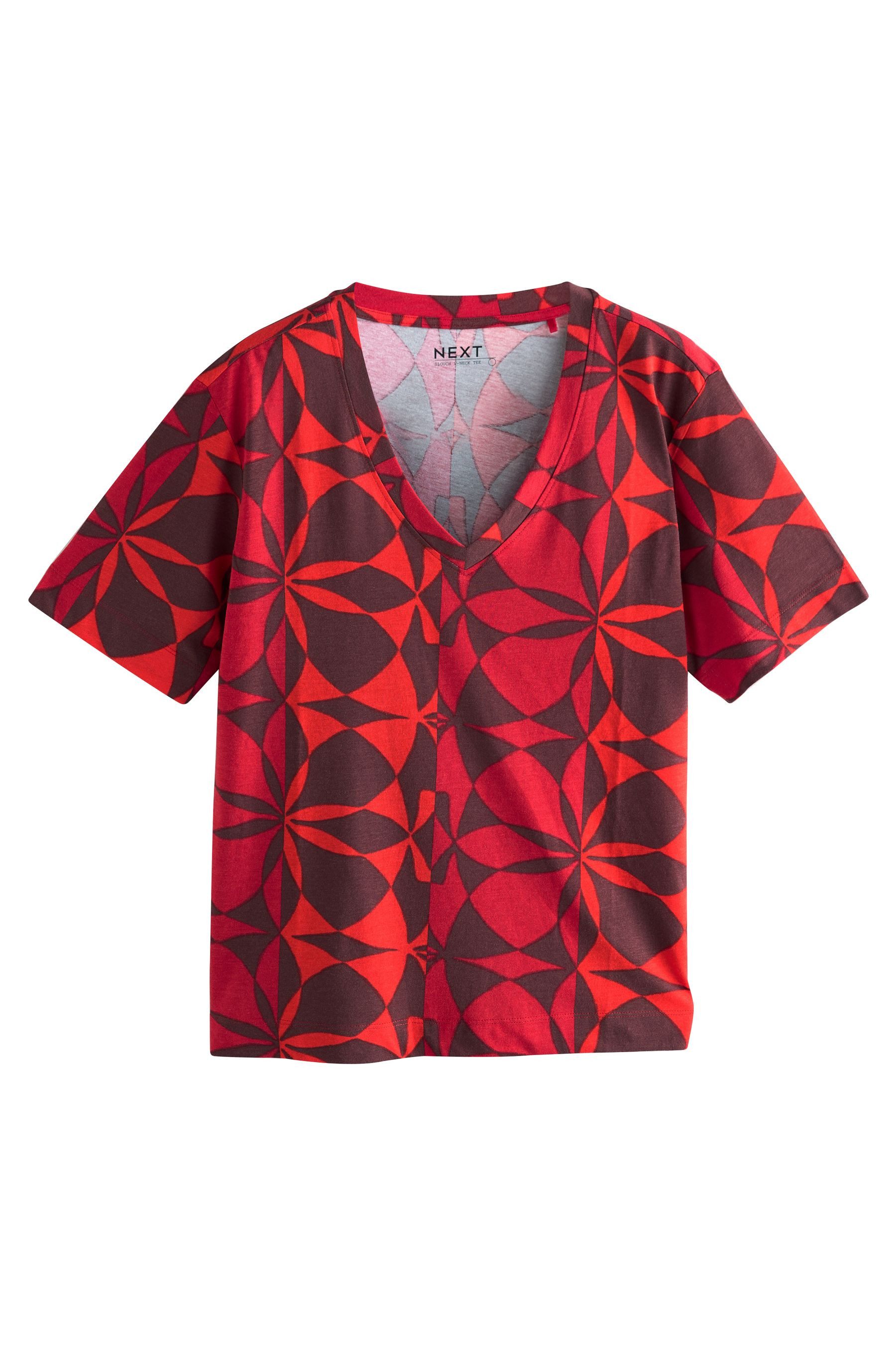 Next V-Shirt T-Shirt mit V-Ausschnitt aus Baumwolle und Modal (1-tlg) günstig online kaufen