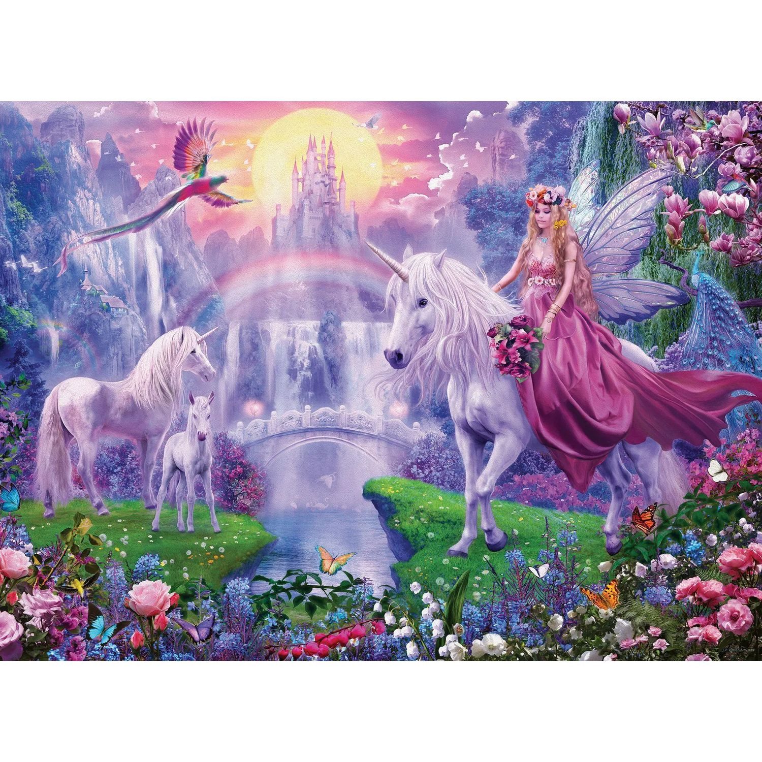Ravensburger Puzzle Ravensburger Kinderpuzzle - 12903 Magische Einhornnacht -..., 200 Puzzleteile