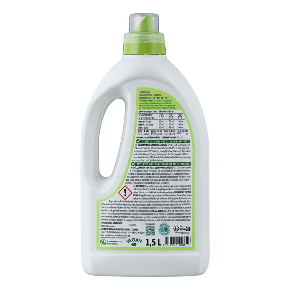 Almawin Flüssiges Waschmittel - 1,5 Liter Vollwaschmittel