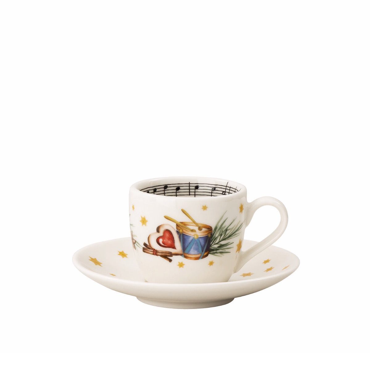 Hutschenreuther Espressotasse Sammelserie Weihnachtslied 2026 Weihnachtsgeschirr, Porzellan, 2-tlg.