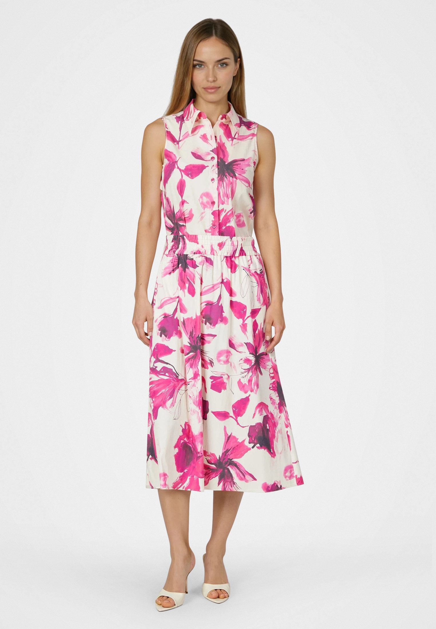 MARC AUREL Hemdbluse mit Blumenprint