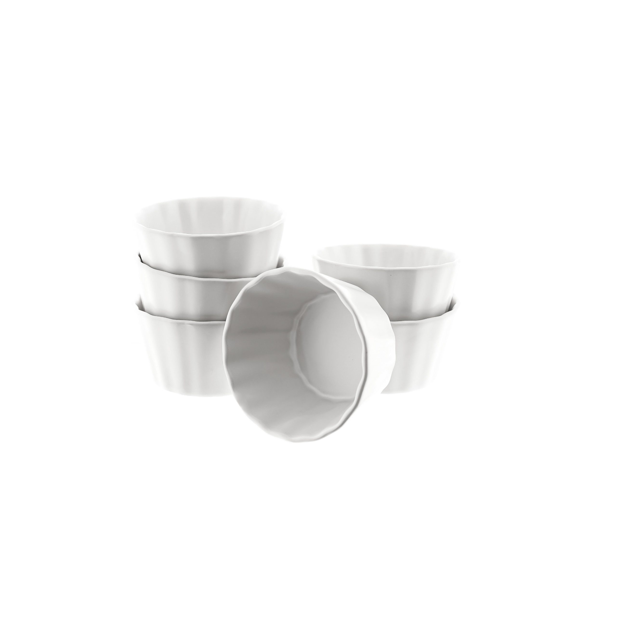 Almina Muffinform Dessertschalen 6er Set aus Porzellan - Wellen Design