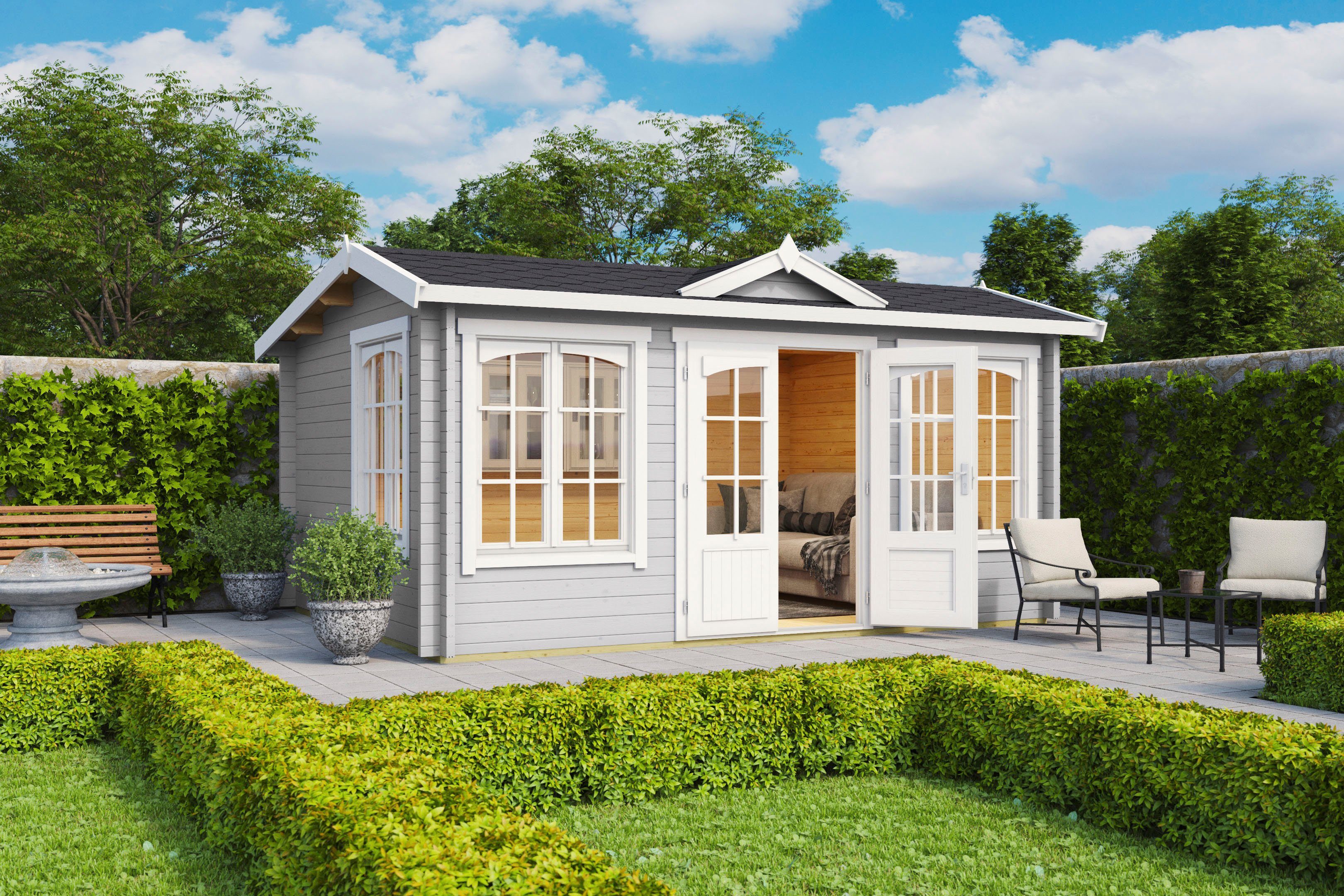 Thumbnail - LASITA MAJA Gartenhaus WINDSOR, BxT: 440x340 cm, (Set, inkl. Fussbodenbretter zum verlegen)