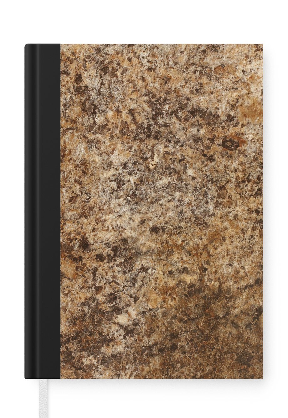 MuchoWow Notizbuch Granit - Design - Struktur - Stein - Braun, Journal, Merkzettel, Tagebuch, Notizheft, A5, 98 Seiten, Haushaltsbuch