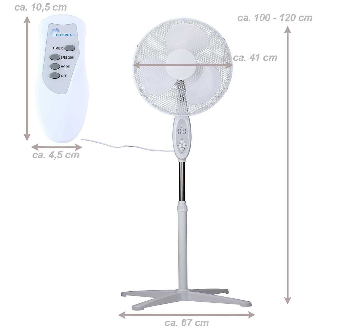 Lifetime Air Standventilator mit Fernbedienung, Standventilator günstig online kaufen