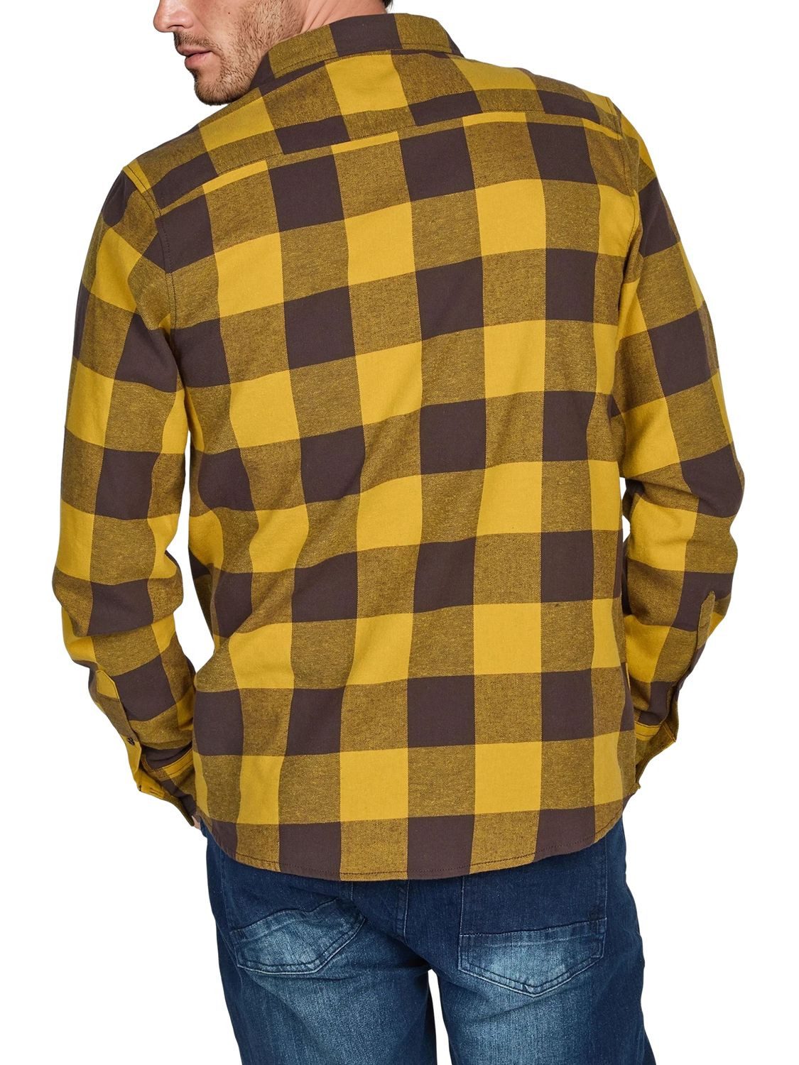 riverso Langarmhemd Herren Karohemd RIVArne Regular Fit (1-tlg)