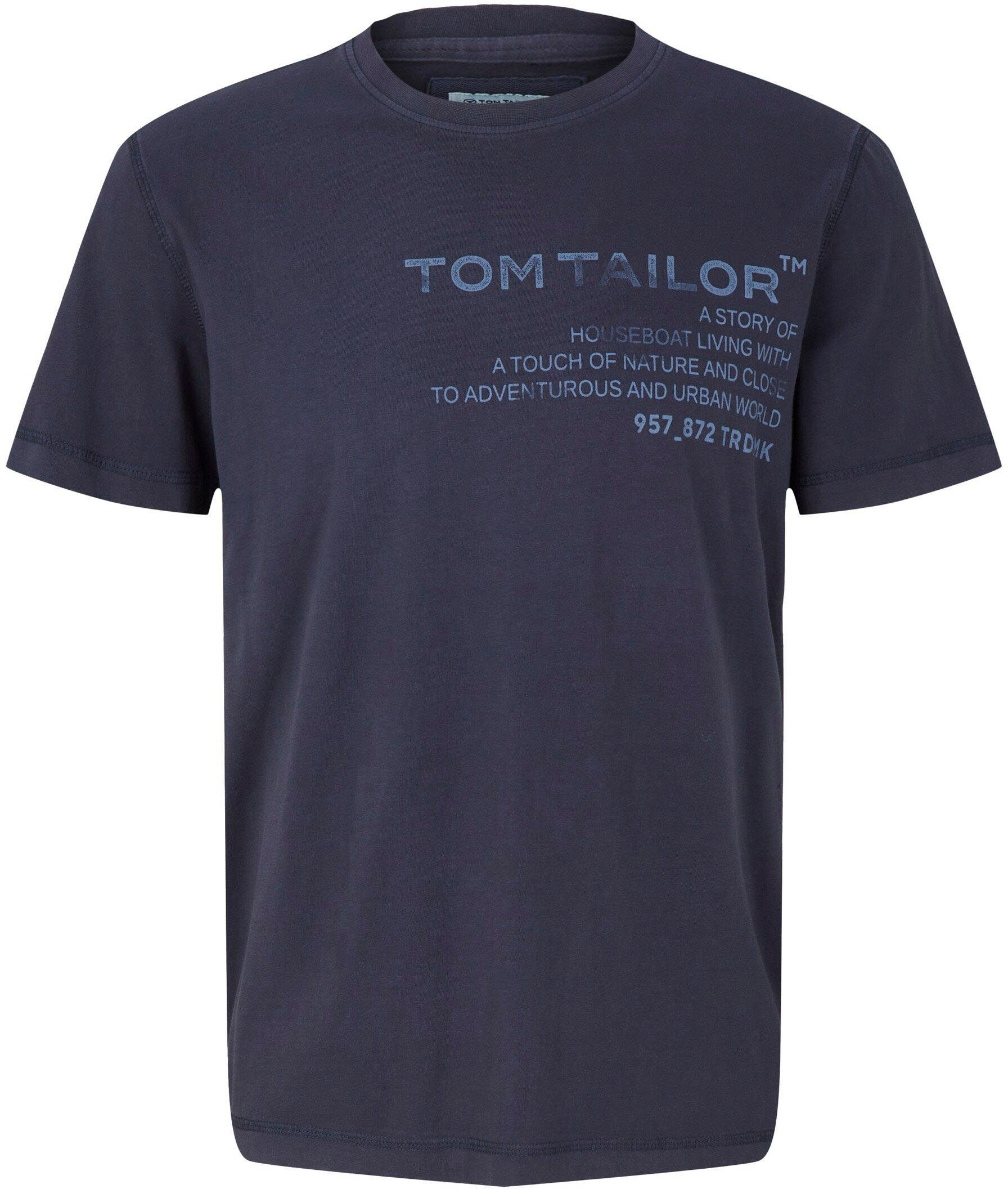 dunkelblau T-Shirt TAILOR TOM