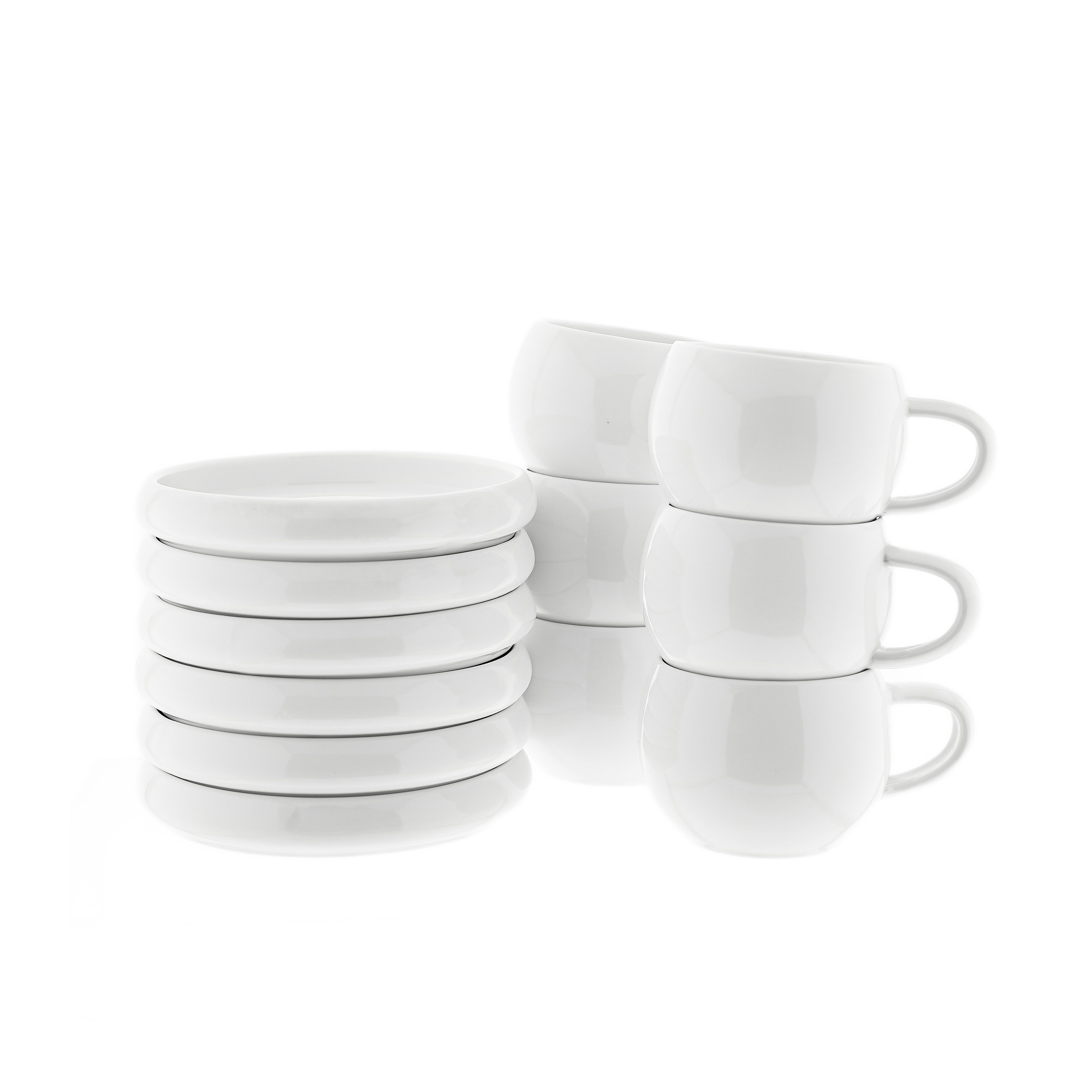 Almina Kaffeeservice Lissa Bonna Kaffeetassen mit Untertellern (12-tlg), 6 Personen, Porzellan, 12-teiliges-Set