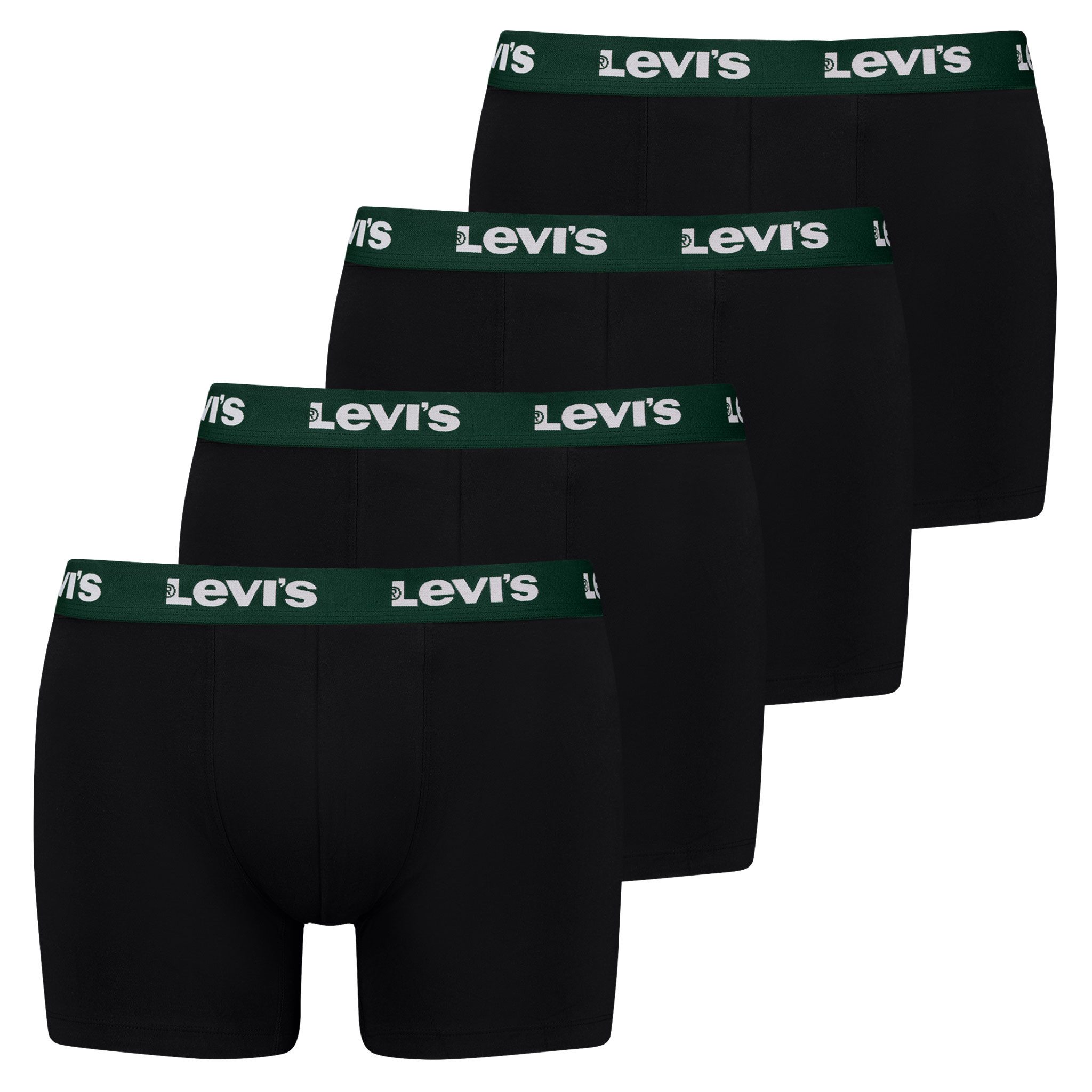 Levi's® Boxershorts 4er Pack Repeat Logo Boxer Briefs (4-St) mit umlaufendem Levi's-Schriftzug am Bund