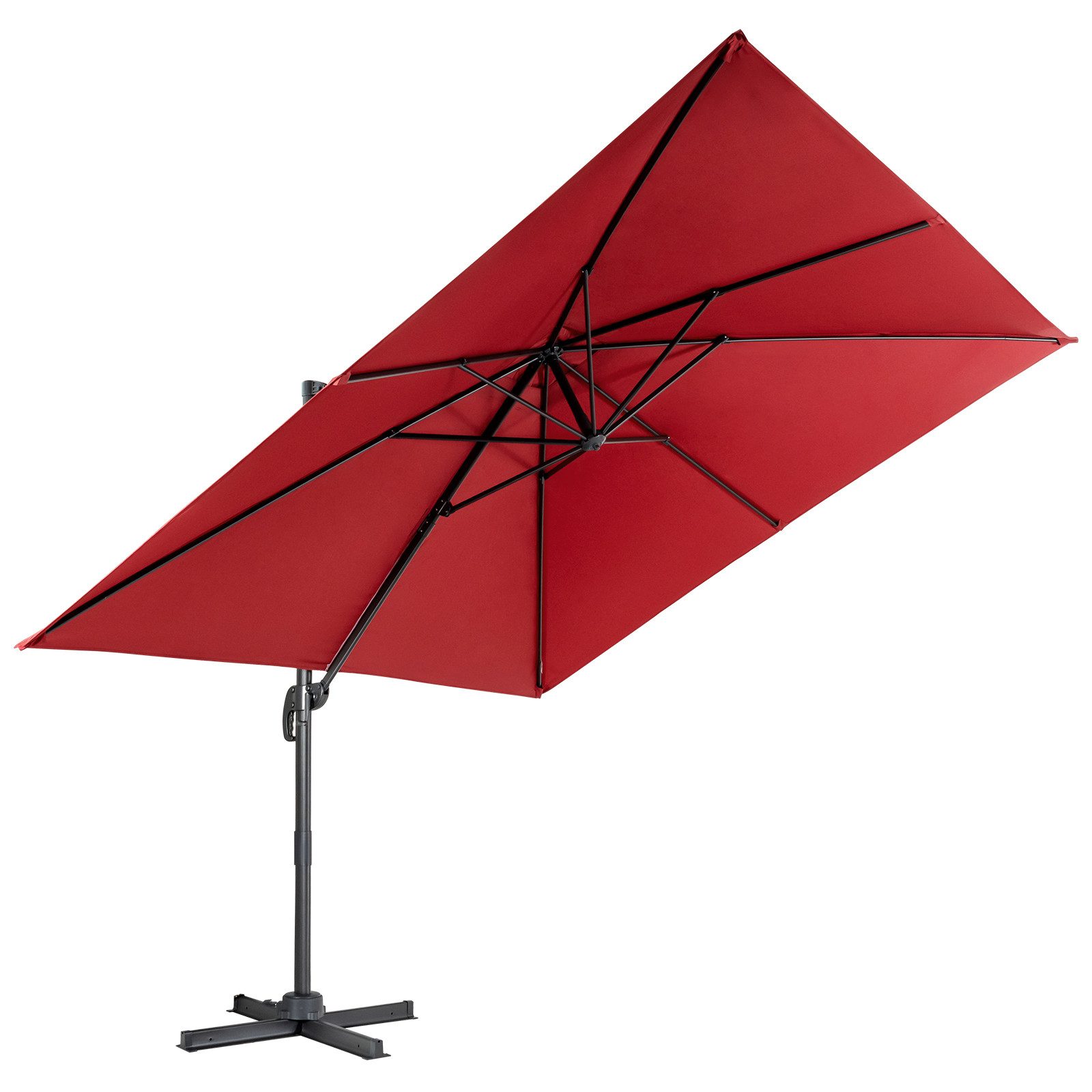 COSTWAY Sonnenschirm Balkon Ampelschirm, Ø300x300cm, neigbar, günstig online kaufen