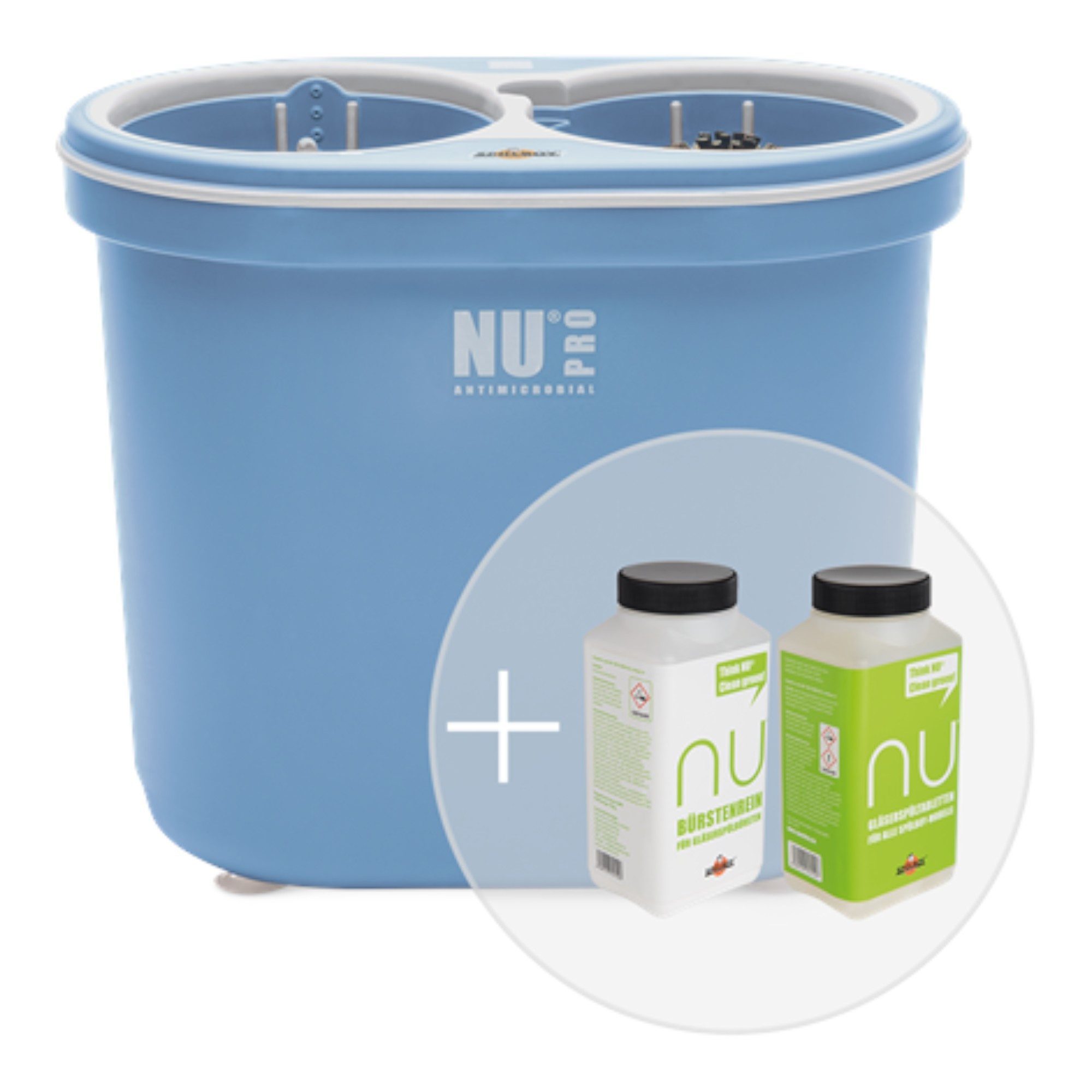 SPÜLBOY® Spülboy NU® pro Iceblue SET Gläserspülgerät Spültabletten Bürstenrein Reinigungskonzentrat