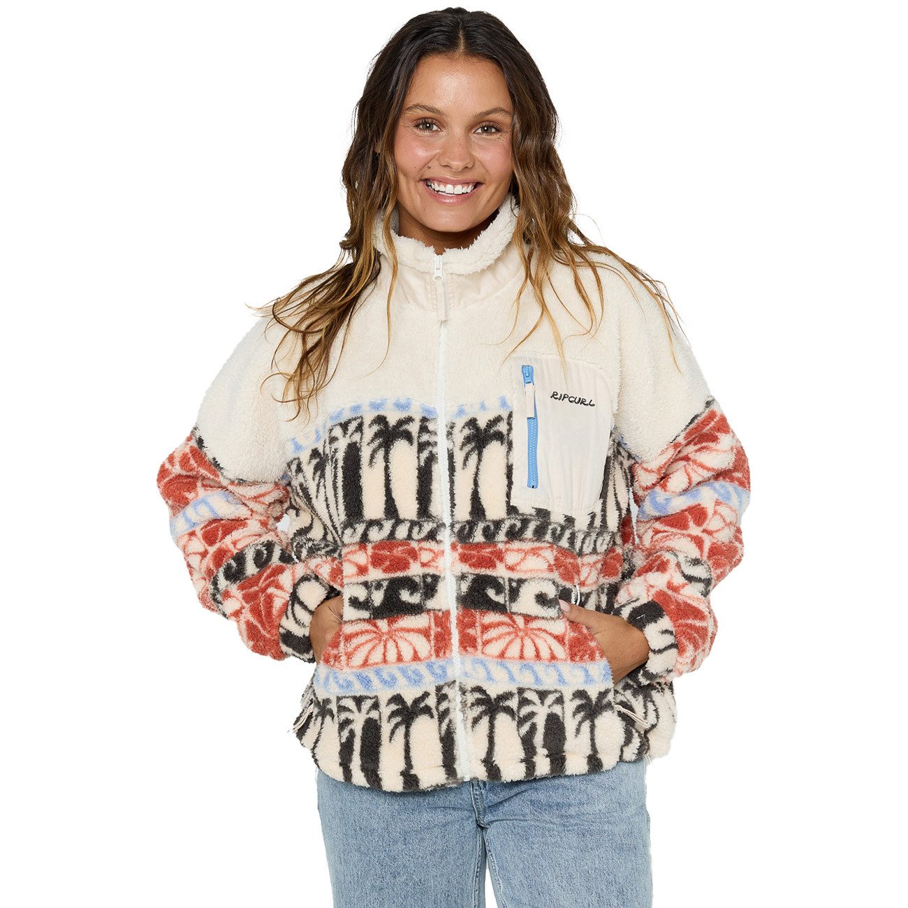 Rip Curl Fleecejacke OCEANIC ZIP THRU POLAR FLEECE OCEANIC ZIP THRU POLAR F günstig online kaufen