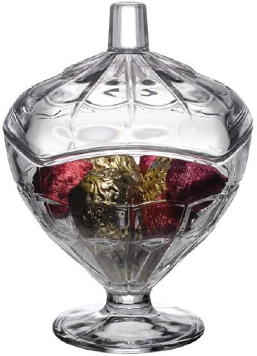 Pasabahce Dessertschale Pasabahce 98585 Glory Zuckerdose aus Glas mit Deckel