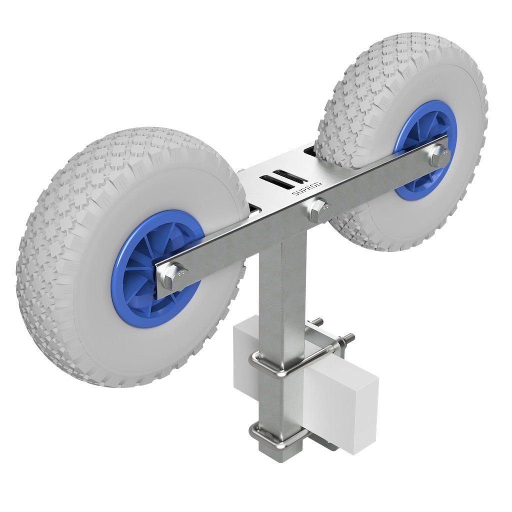Auffahrrampe Pendel Doppelrad Abrollvorrichtung Sliphilfe Bootstrailer Ø 260 mm