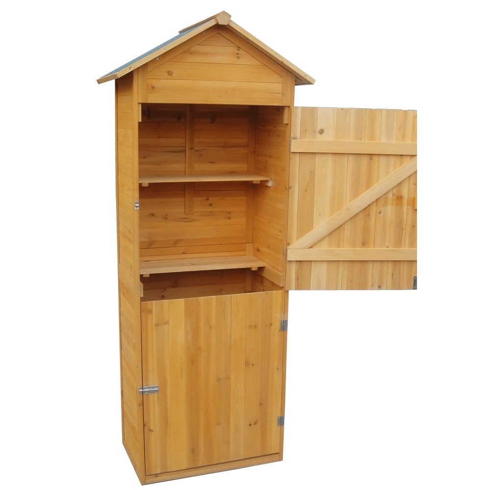 Melko Gerätehaus Geräteschuppen Geräteschrank Holz Braun günstig online kaufen