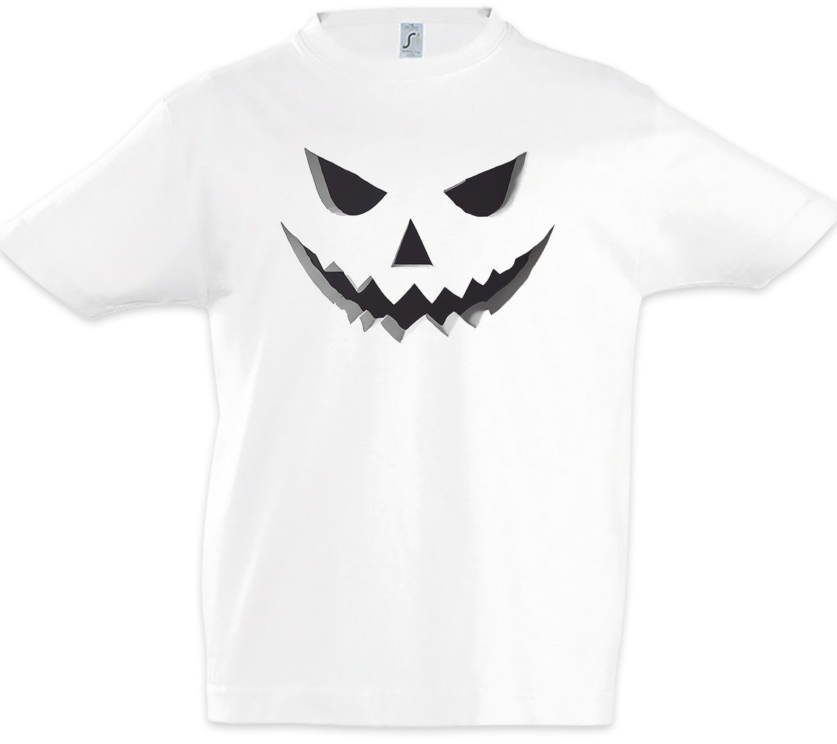 Print-Shirt Pumpkin Face A2 Kinder T-Shirt Kürbis Gesicht Laterne Halloween Horror