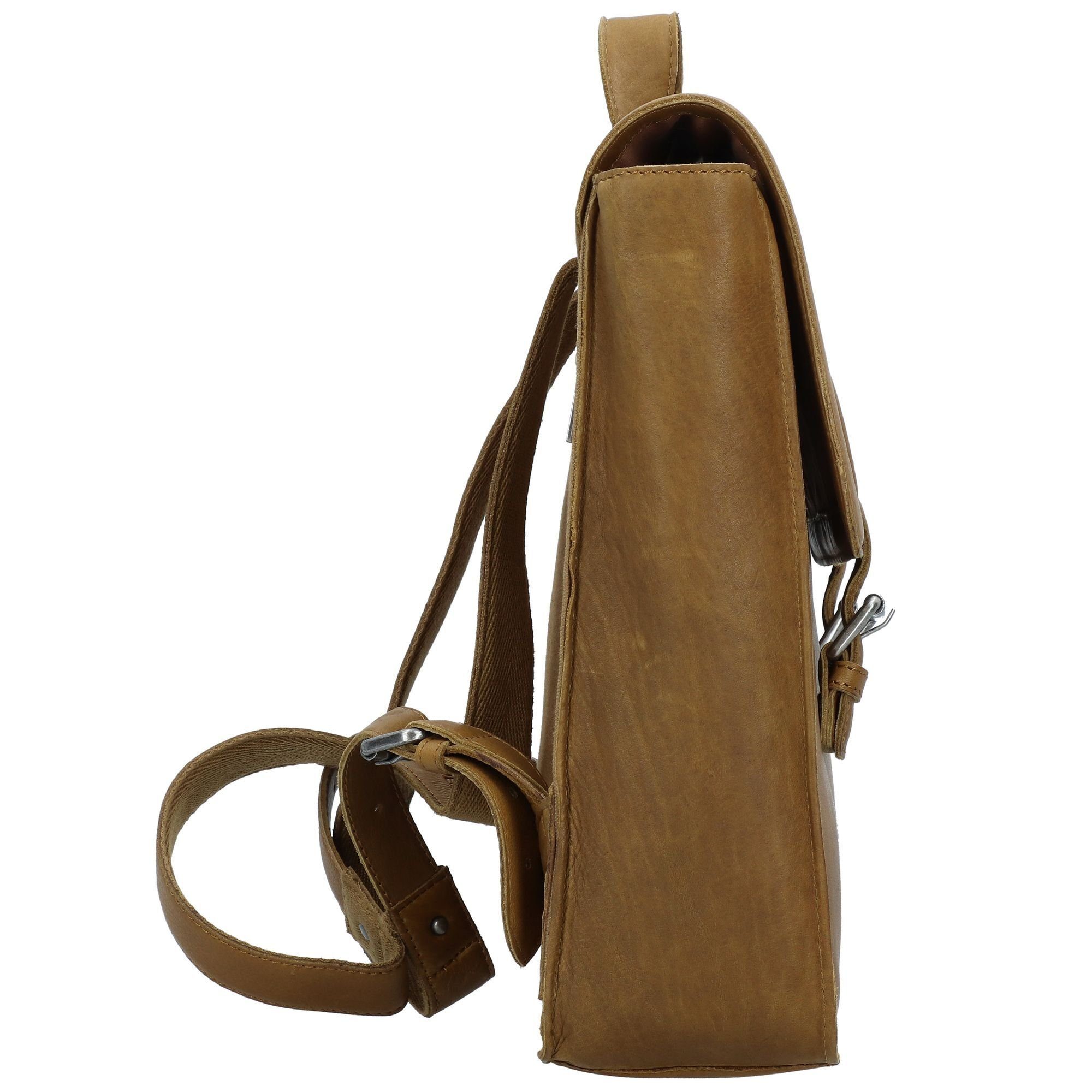 Leder olive Mimizan, Cowboysbag Daypack