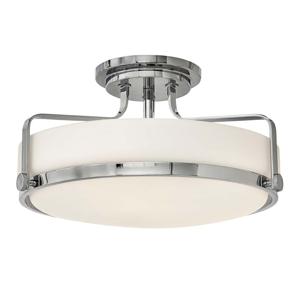 Elstead LIGHTING Deckenleuchte, Leuchtmittel nicht inklusive, Deckenleuchte Lampe Wohnzimmerleuchte Glas Stahl Chrom D 45,6 cm 3
