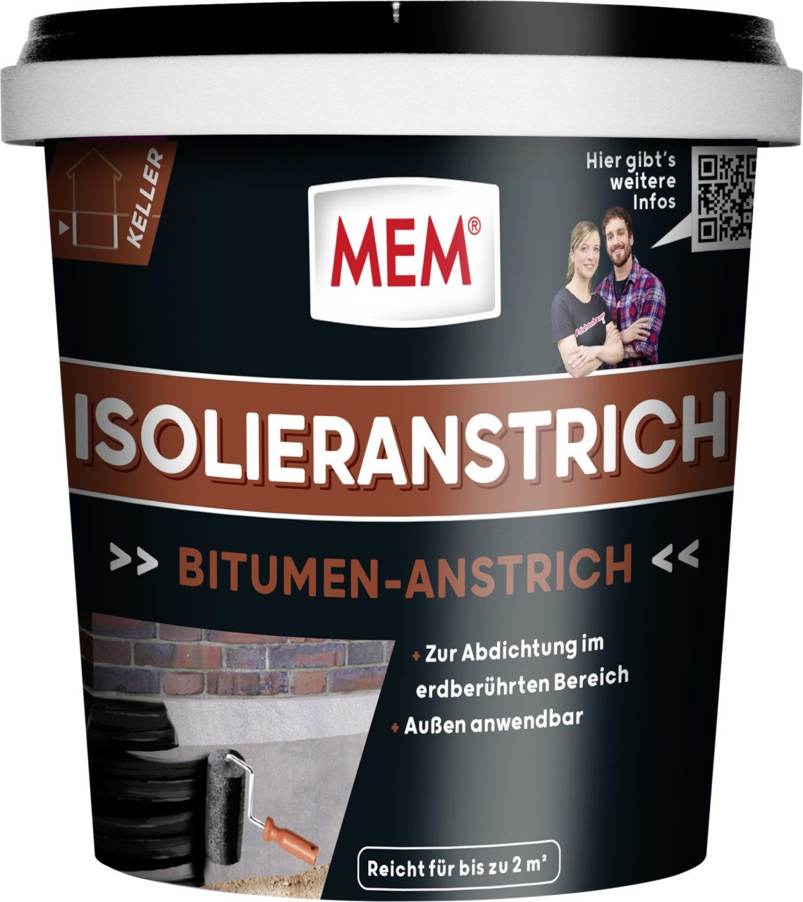 MEM Bauchemie Duschdichtung MEM Bitumen Isolieranstrich 1 l