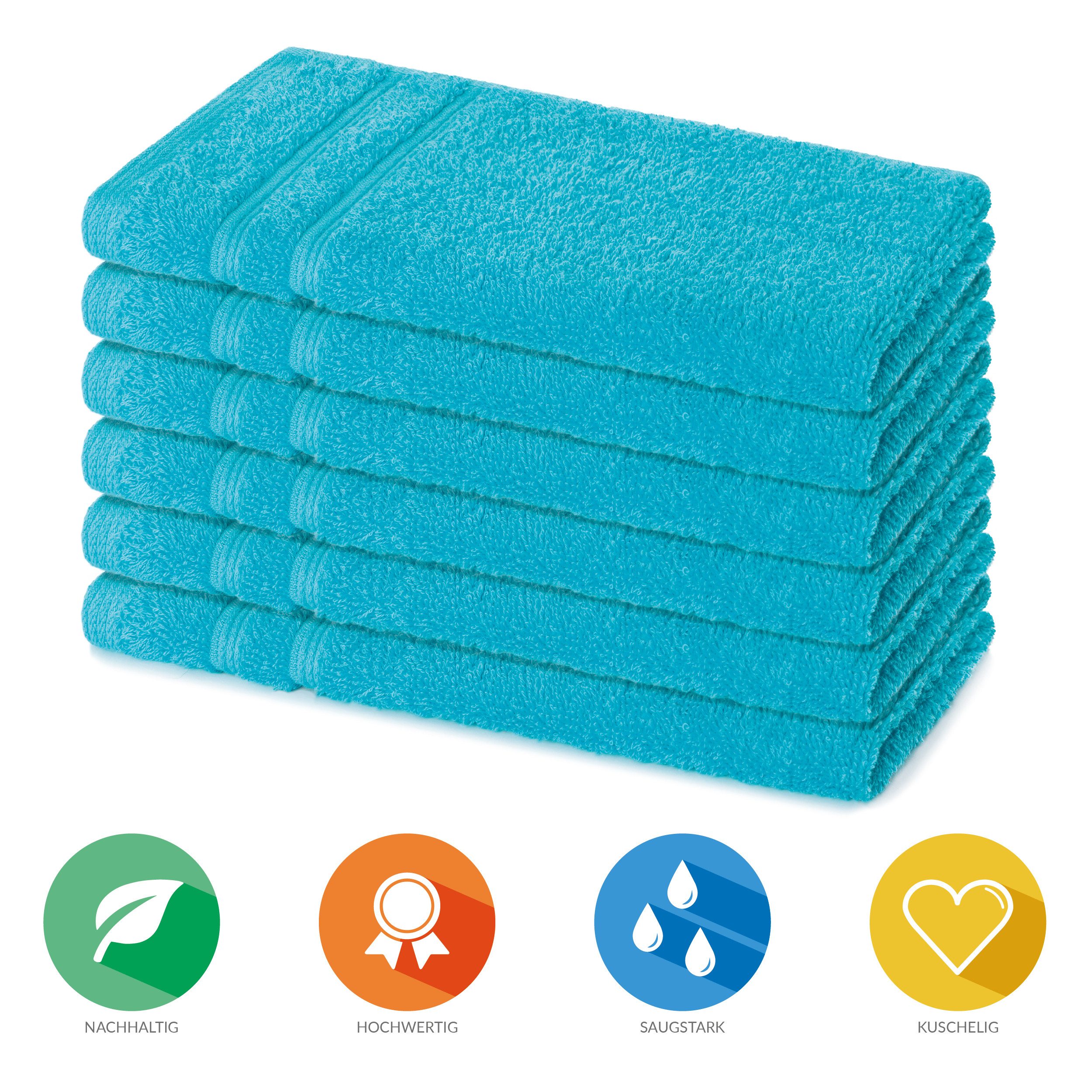 Lavea Gästehandtuch Bali Gästetücher 30x50 cm, Weiches Bio-Baumwollfrottee günstig online kaufen