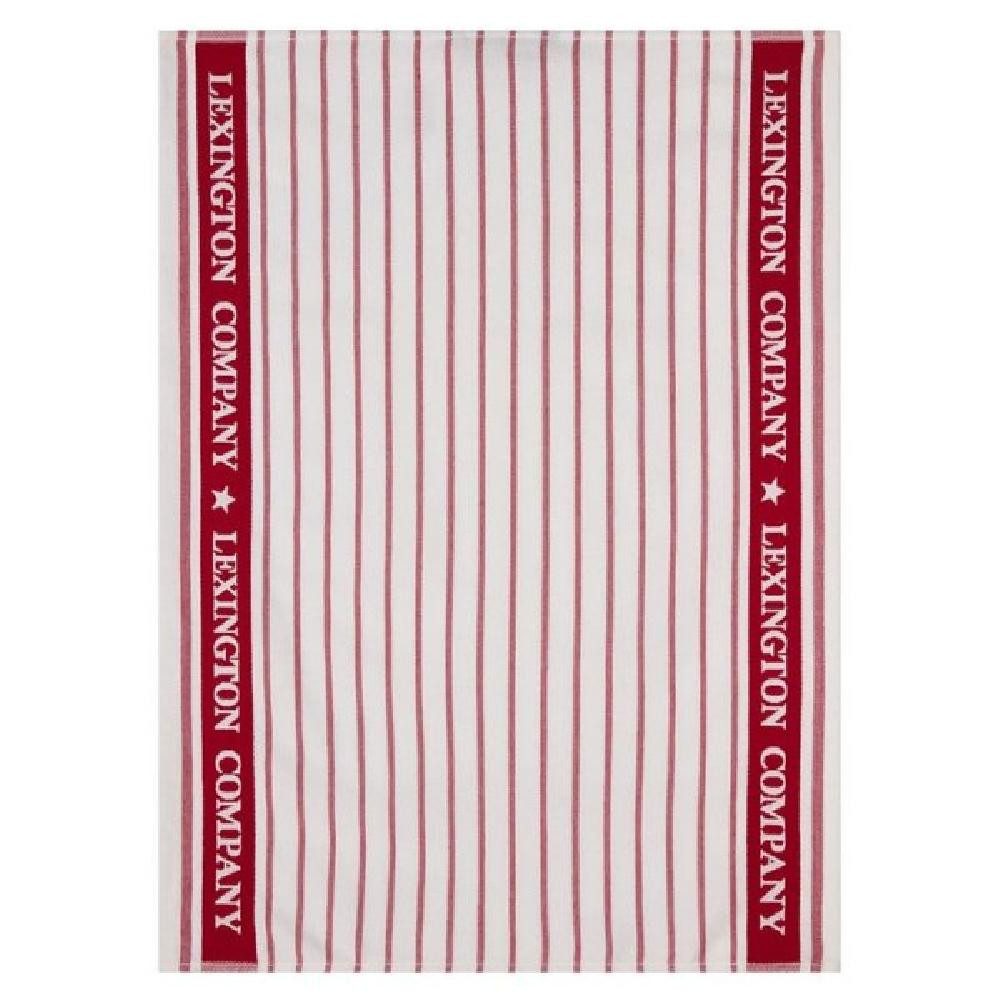 Lexington Geschirrtuch Geschirrtuch Logo Rot Weiß (50x70cm)