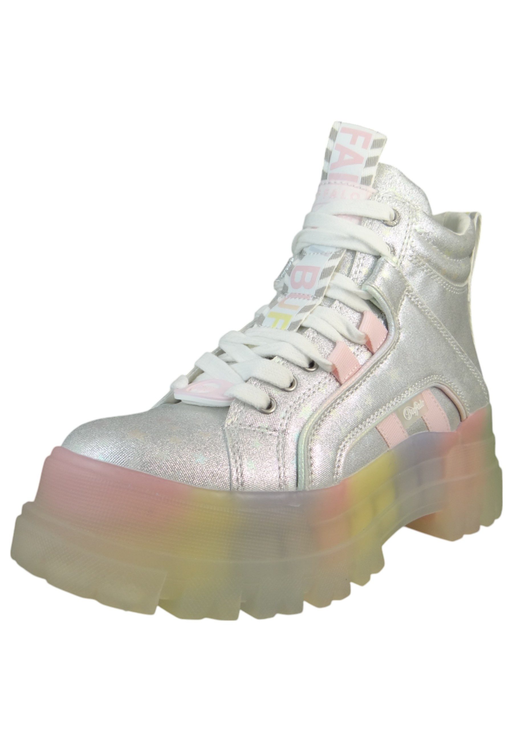 Buffalo 1622571 Aspha NC Mid Silver Pastell Multi Sneaker