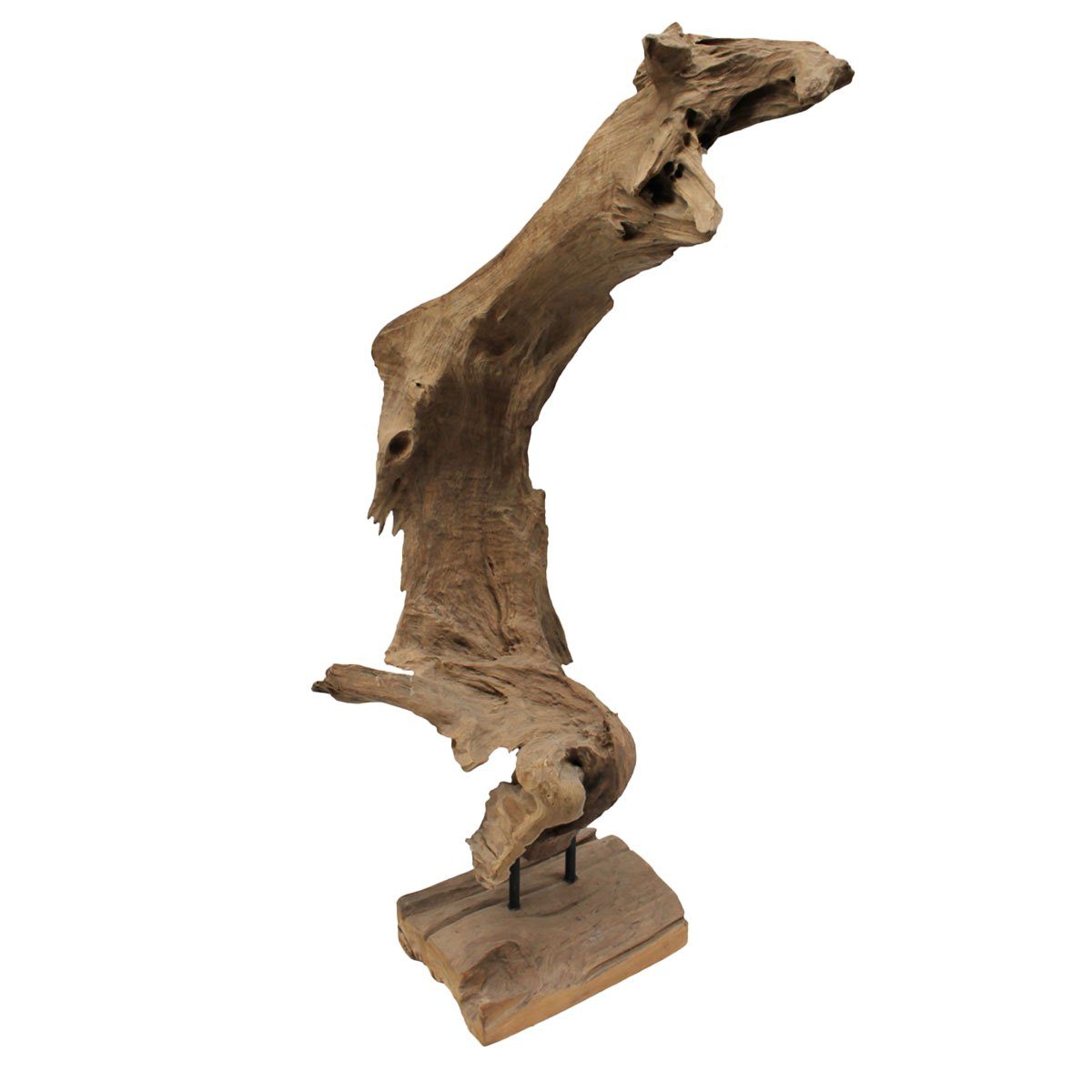 Lindner Skulptur Teakholz-Fragment mit Bodenplatte günstig online kaufen