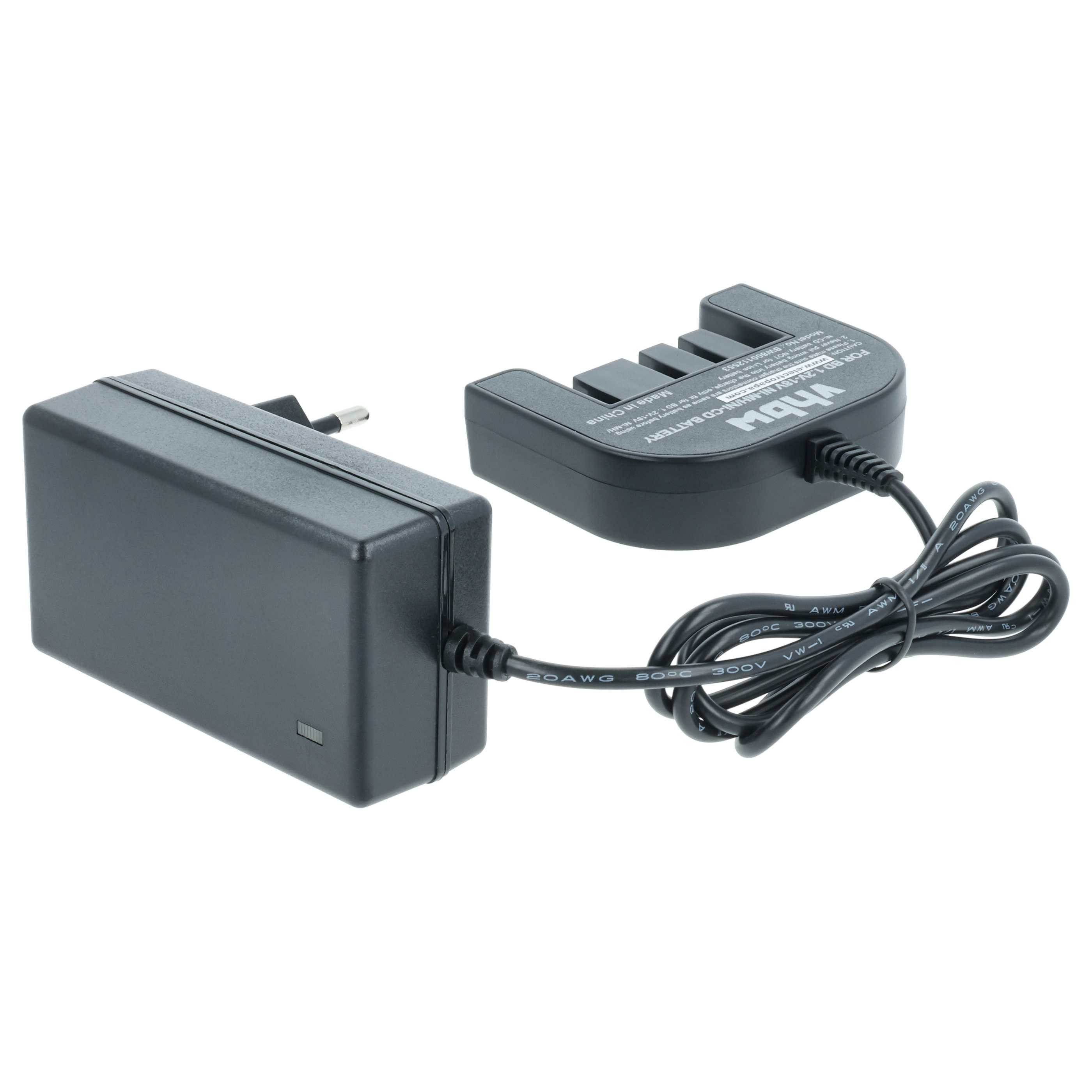 vhbw passend für Black & Decker CP12KB, CP122KB, CP12K, CDC1200K, CP14K, Werkzeug-Akku-Ladetechnik