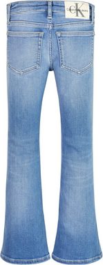 Calvin Klein Jeans Stretch-Jeans FLARE MR SPLIT VISUAL MID BLUE
