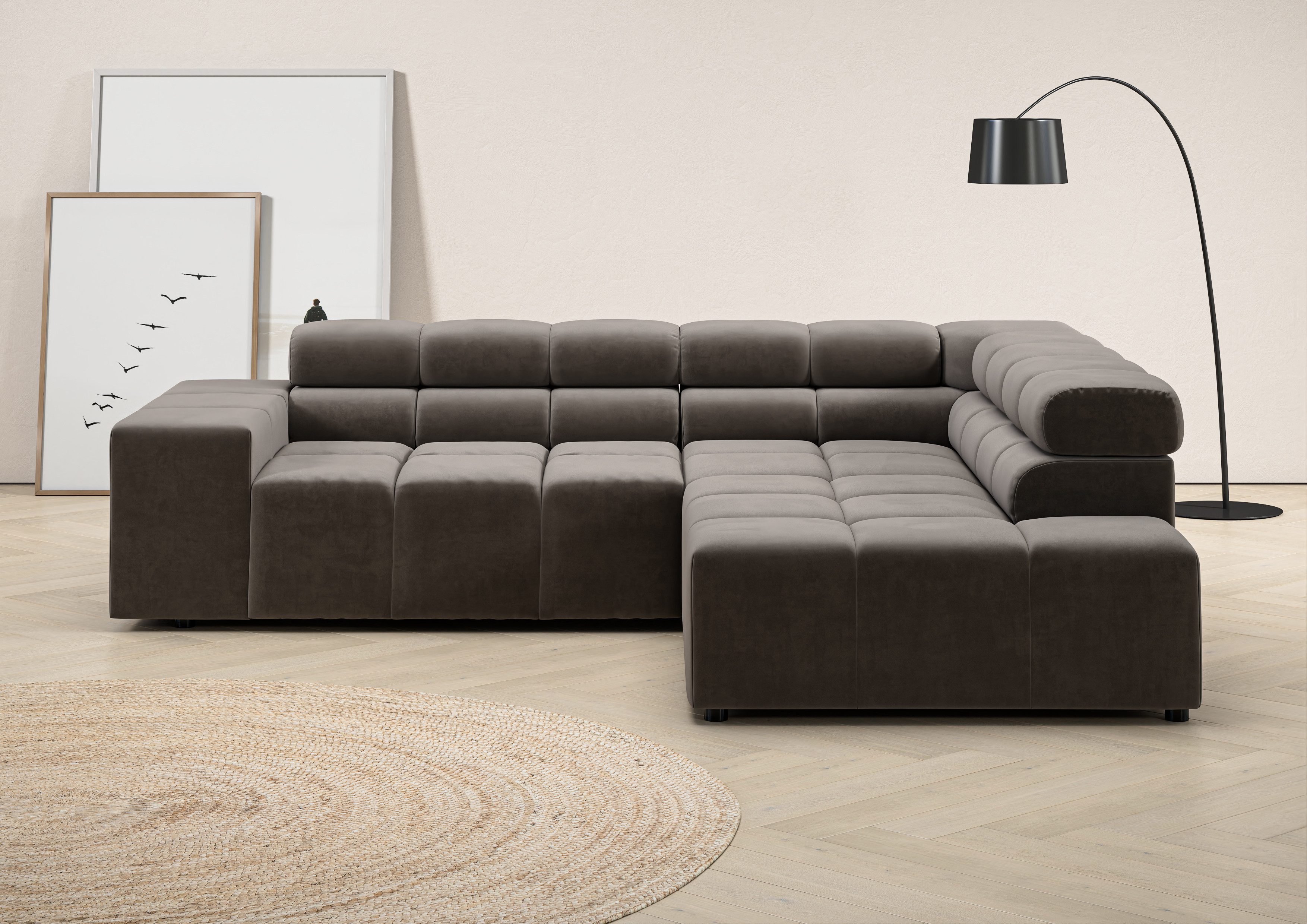 INOSIGN Ecksofa Ancona, incl. Kopfteilverstellung + günstig online kaufen