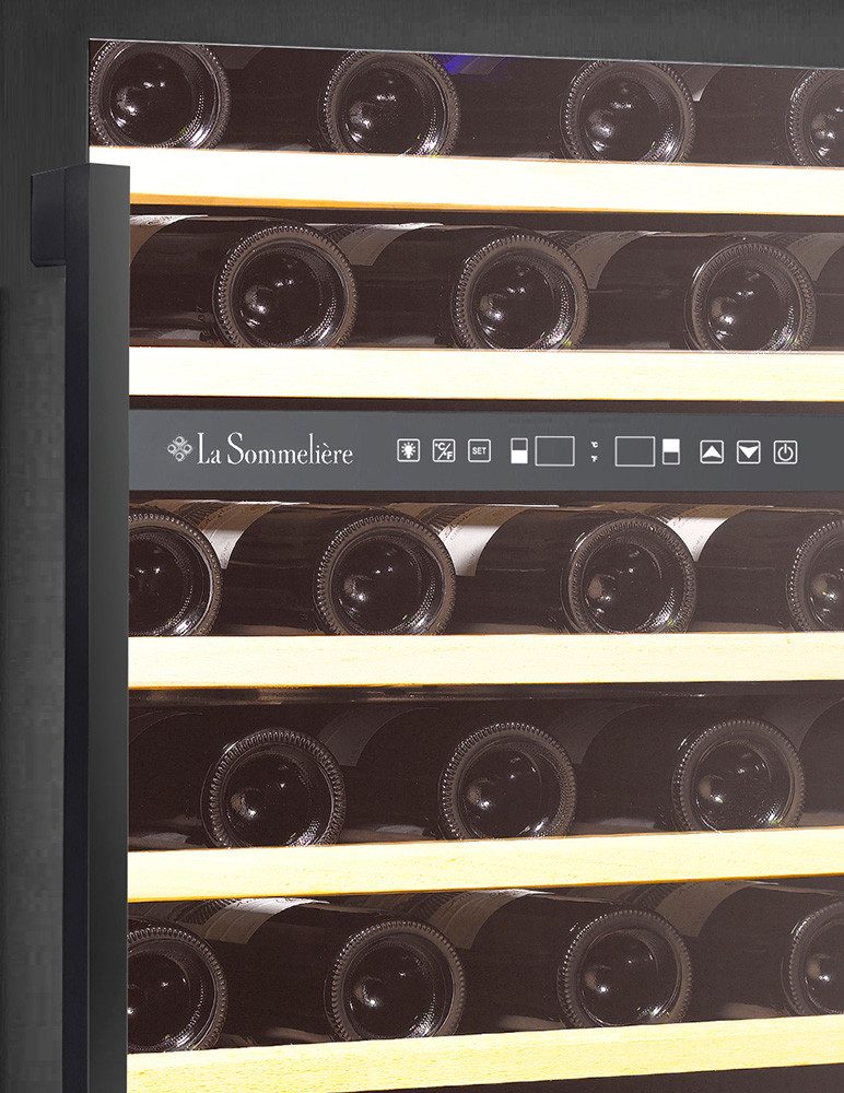 La Sommelière Unterbauweintemperierschrank LSBU51DB2, für 51 Standardflaschen á 0,75l,2 Zonen, unterbaufähig und freistehend