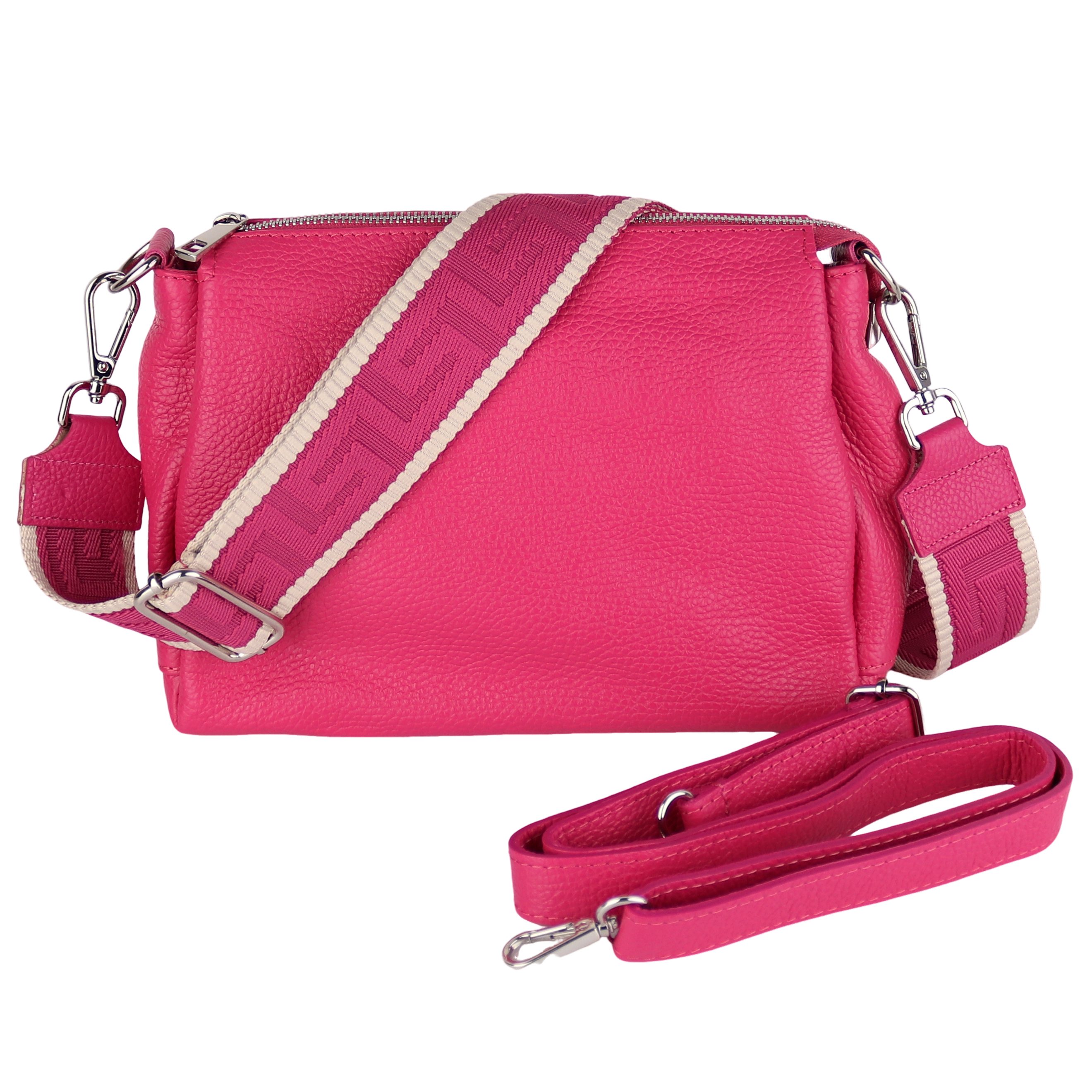 Umhängetasche Damen, Crossbody Bag, Echtleder Made in Italy