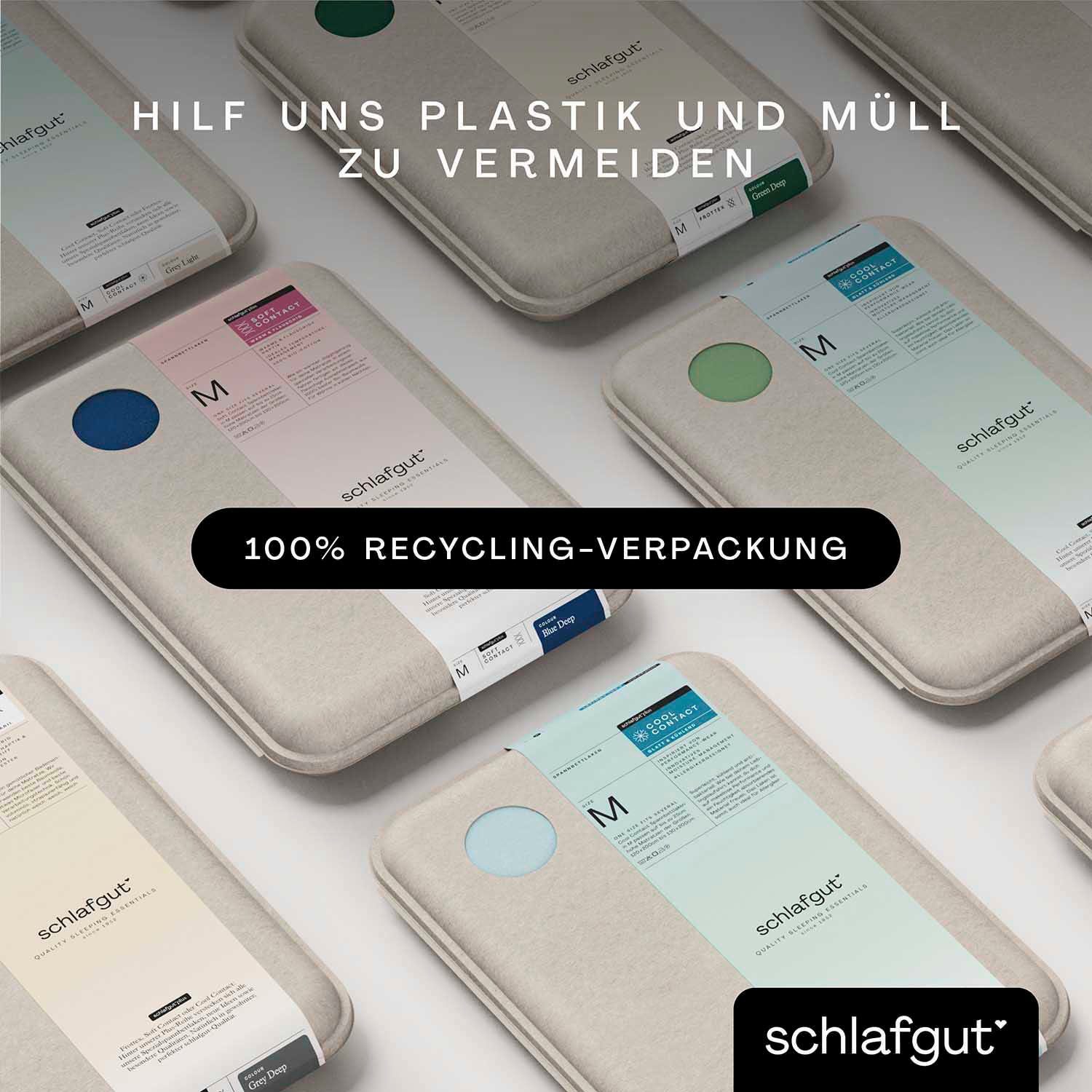 Schlafgut Spannbettlaken Cool Contact, Microfaser, Gummizug: rundum, (1 Stück), 100% gekämmte Mikrofaser