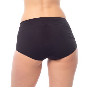 Bongual High-Waist-Hipster Taillenslip mit extra breitem Bund (4er-Pack)