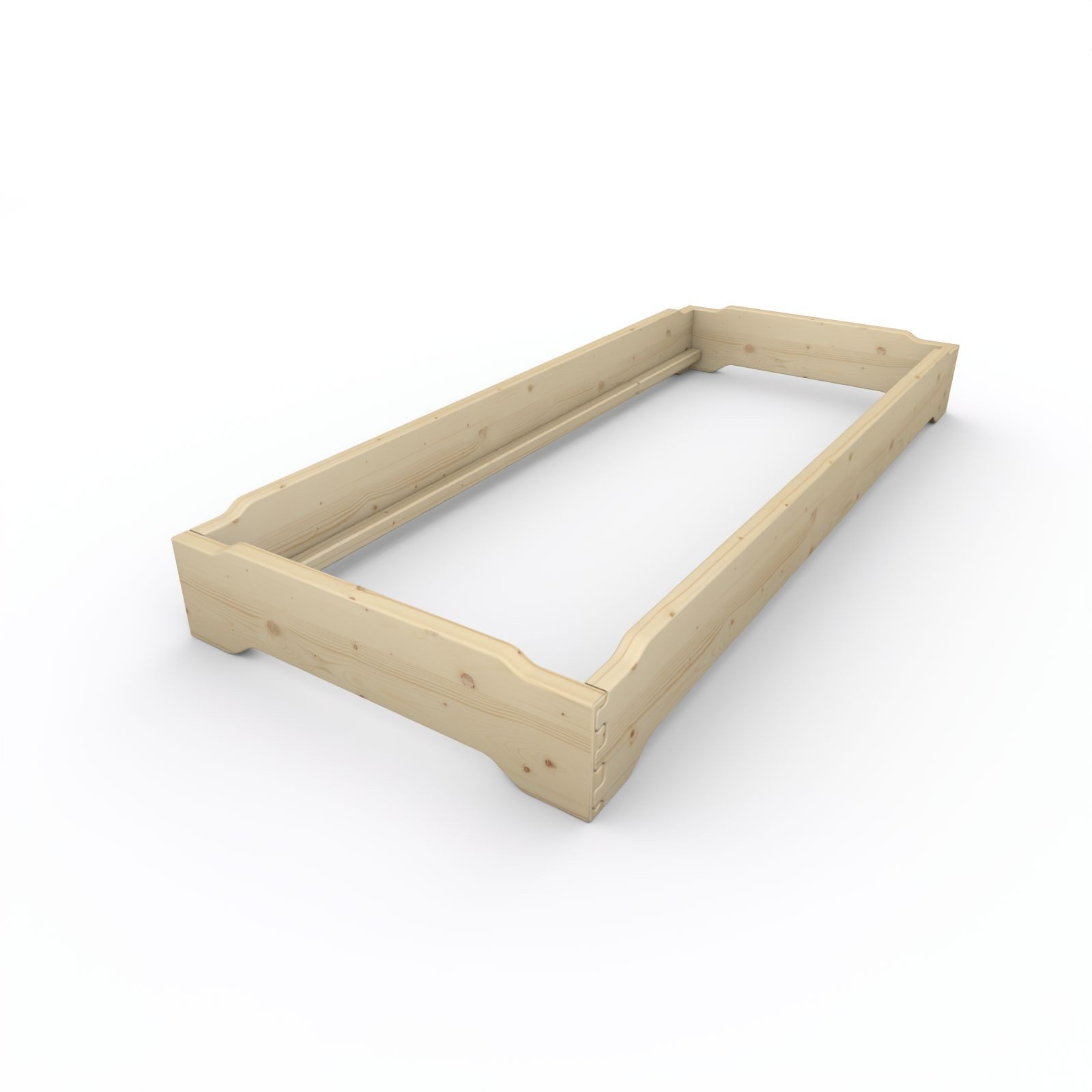 TUGA-Holztech Massivholzbett Stapelbett Holzbett Vollholzbett 80x200cm 23cm Gästebett Jugendbett, Breite: 70 80 90 100 120cm Lange: 200 220cm Höhe: 23 27 33cm Stapelbar