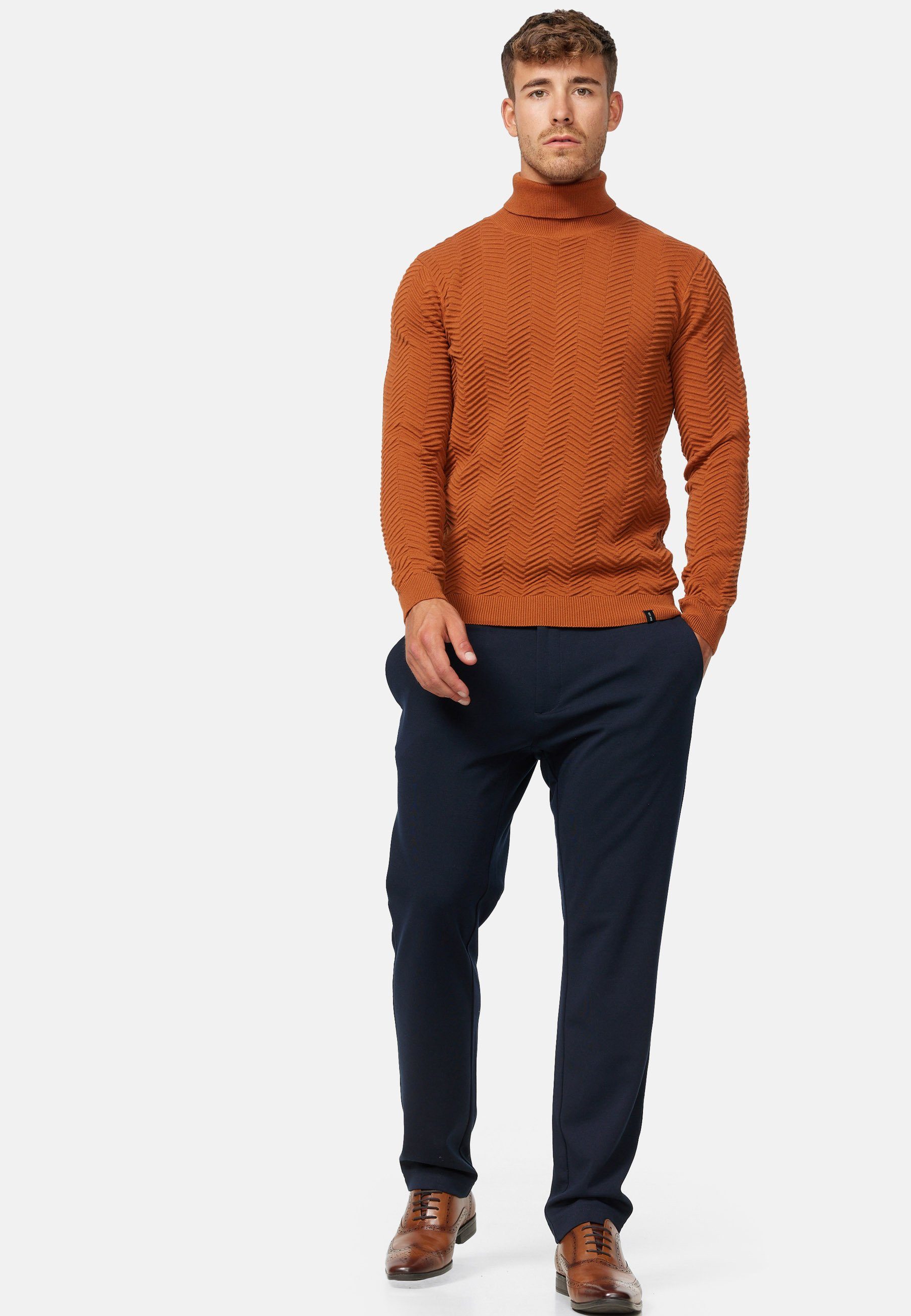Indicode Rollkragenpullover Herren Saini Strickpullover Herrenpullover