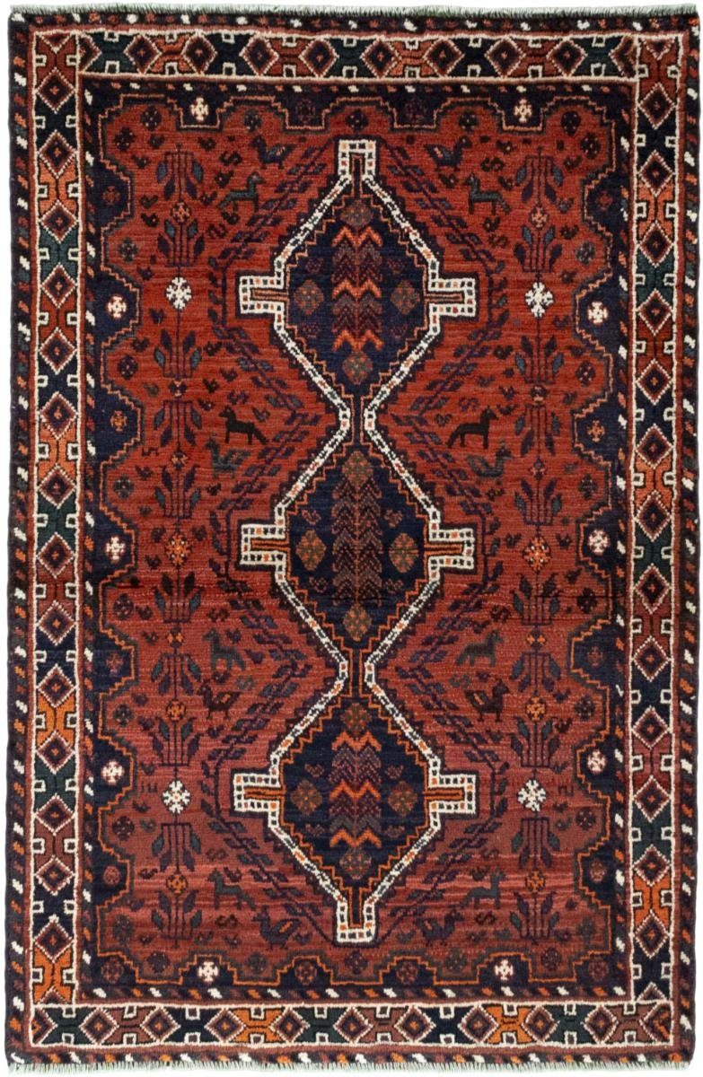 Orientteppich Shiraz 109x164 Handgeknüpfter Orientteppich / Perserteppich, Nain Trading, rechteckig, Höhe: 10 mm