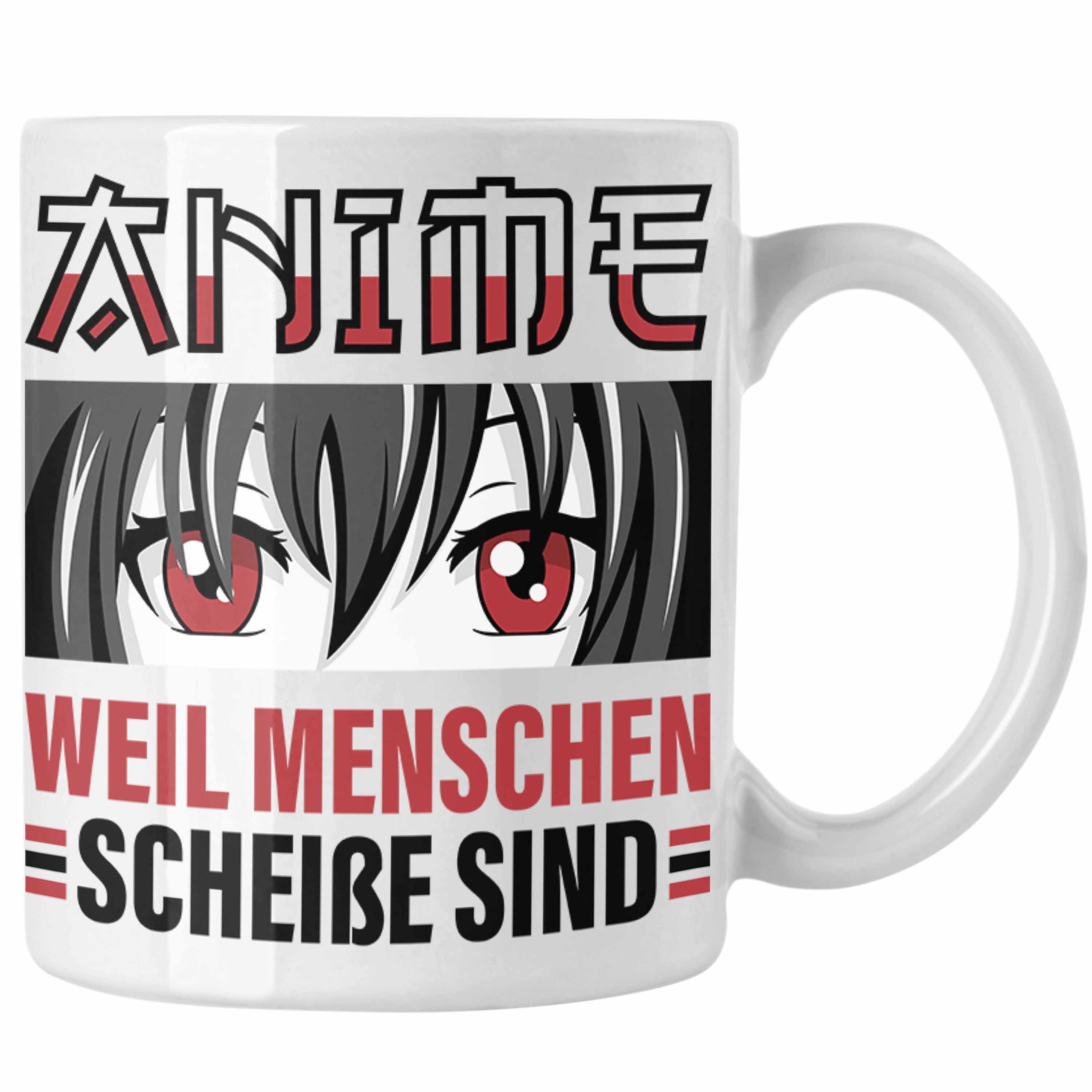 Trendation Tasse Trendation - Anime Tasse Geschenk Spruch Kaffeetasse Weiss