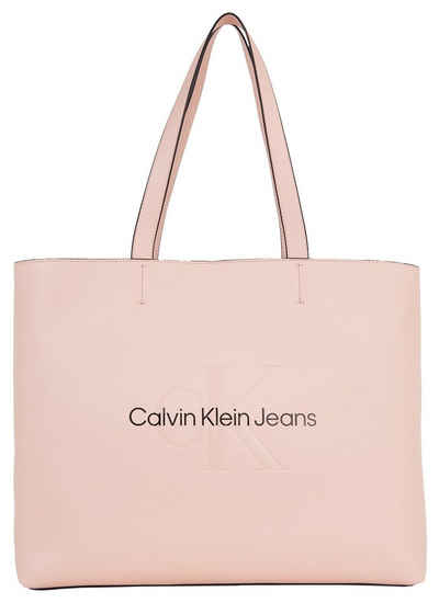 Calvin Klein Jeans Shopper SCULPTED SLIM TOTE34 MONO, mit geräumigem Hauptfach Handtasche Damen Tasche Damen Henkeltasche