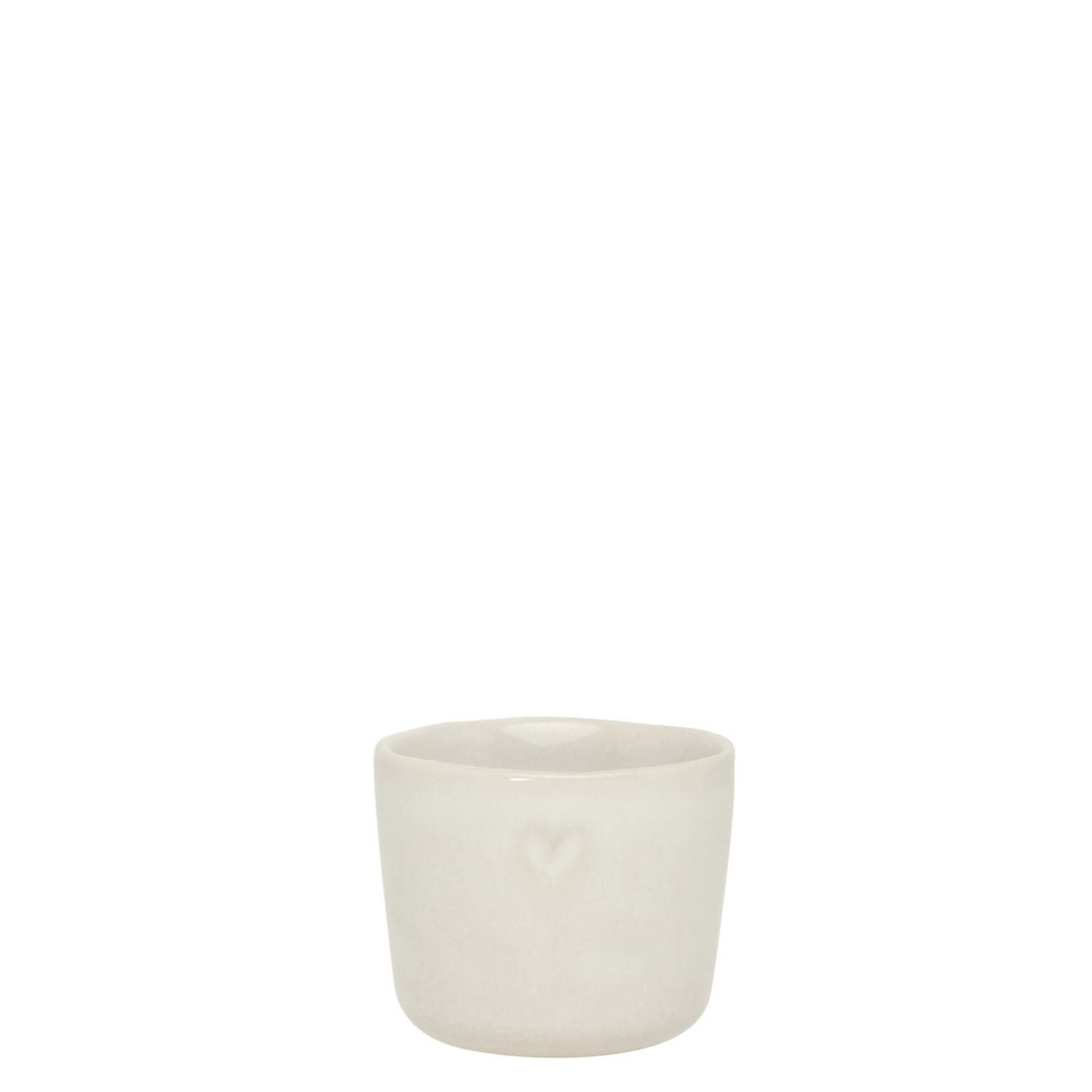 Bastion Collections Eierbecher Clear Heart, Spülmaschinengeeignet, Creme, Clear Heart, H: 5cm